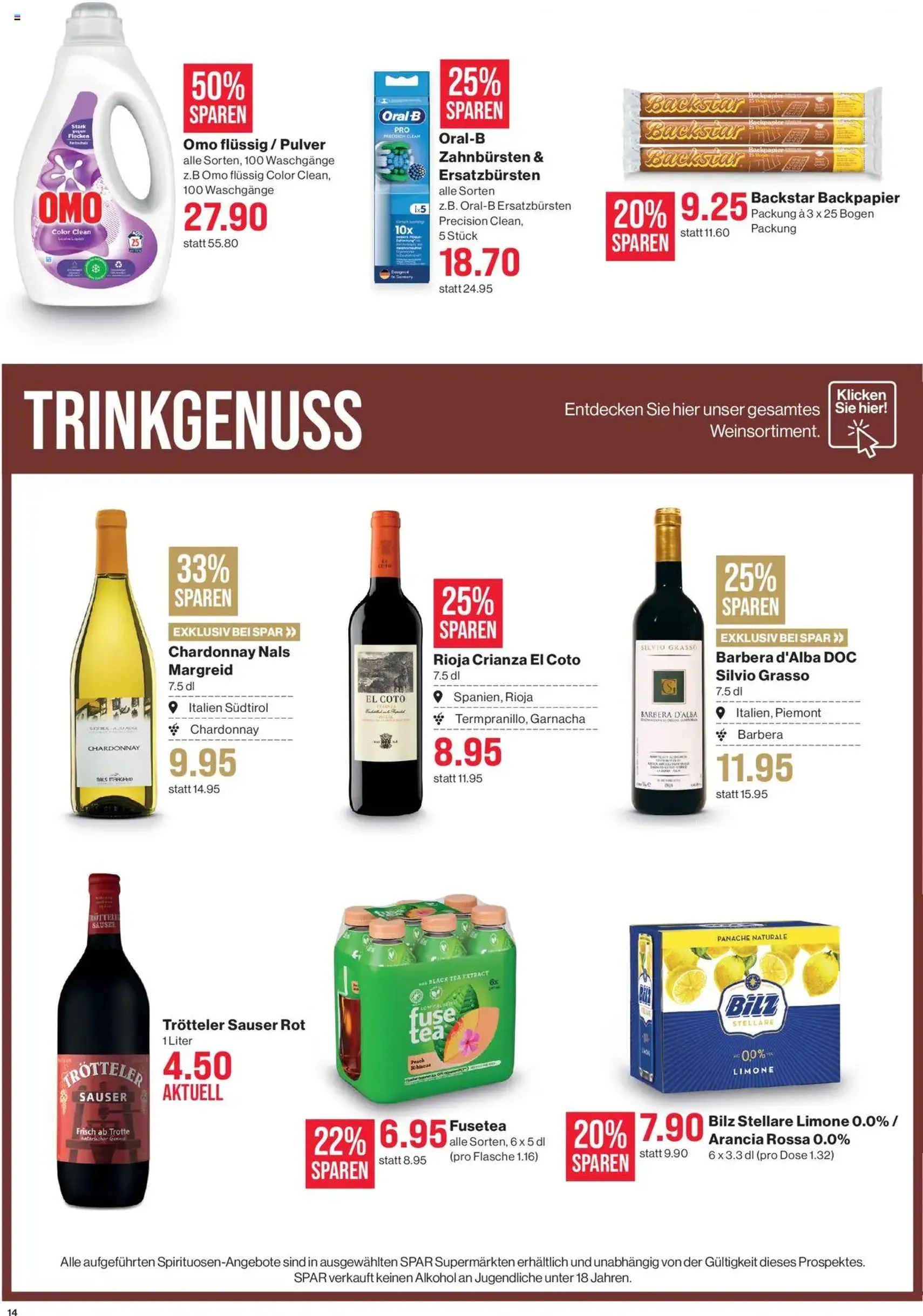 SPAR Aktionen - Gültiger Prospekt ab 11.09.2025, Seite 14 von insgesamt 22 SPAR Aktionen - Gültiger Prospekt ab 11.09.2025, Seite 14 von insgesamt 22