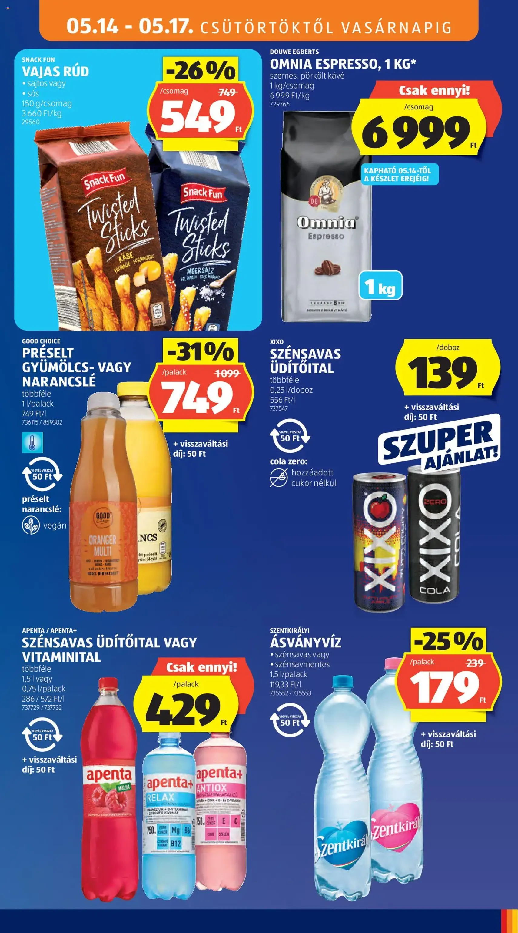 Aldi akciós újság - 2026.05.14. érvényes szórólap 15 oldal 36 oldalból