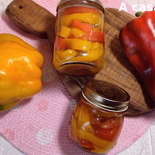 Anteprima ricetta Peperoni in agrodolce da conservare