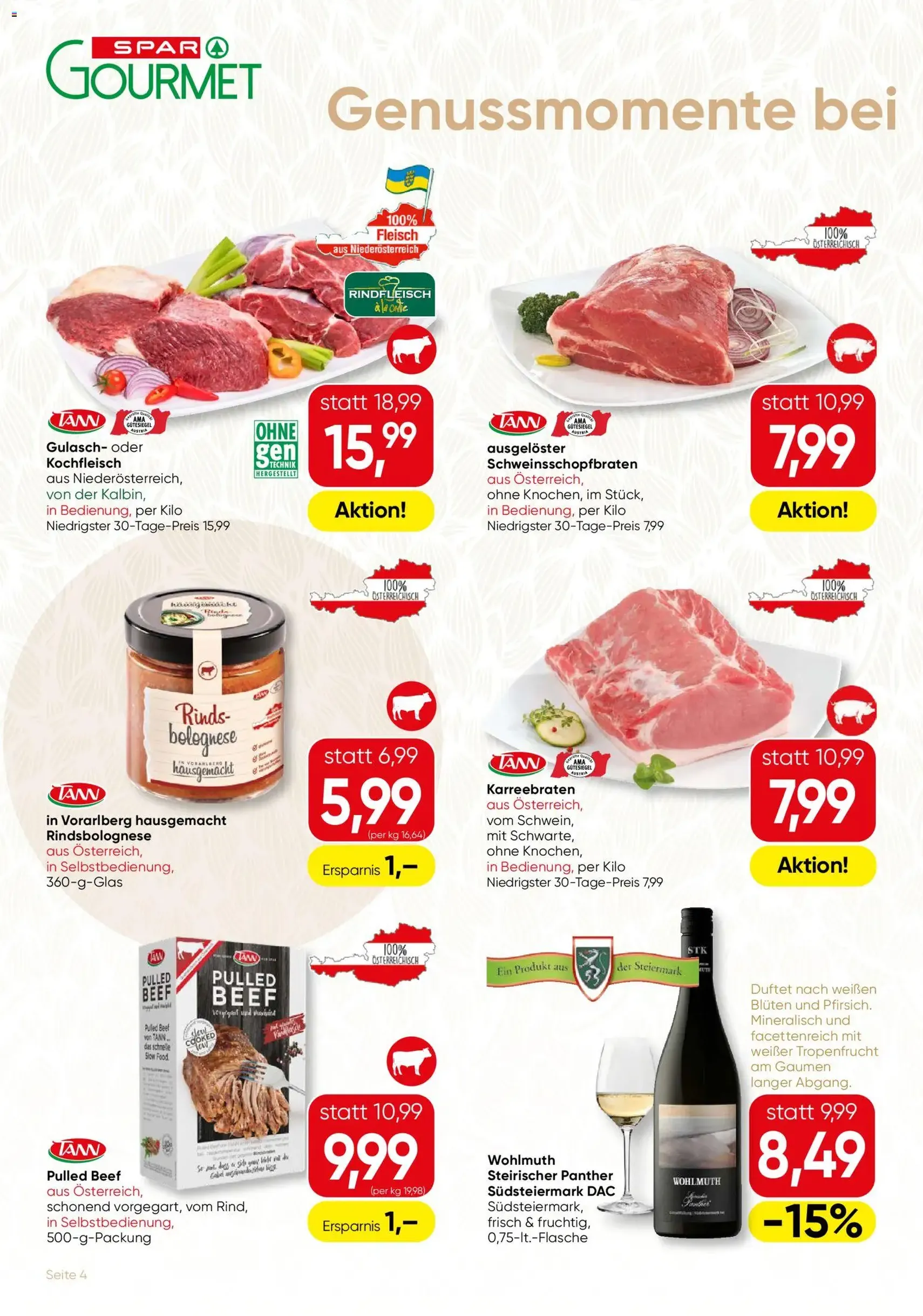 SPAR Gourmet Flugblatt - Gültiger Prospekt ab 23.10.2025, Seite 4 von insgesamt 12