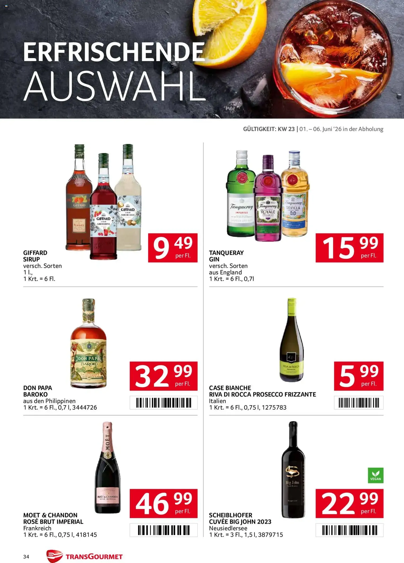 Transgourmet Flugblatt - Gültiger Prospekt ab 01.06.2026, Seite 34 von insgesamt 36