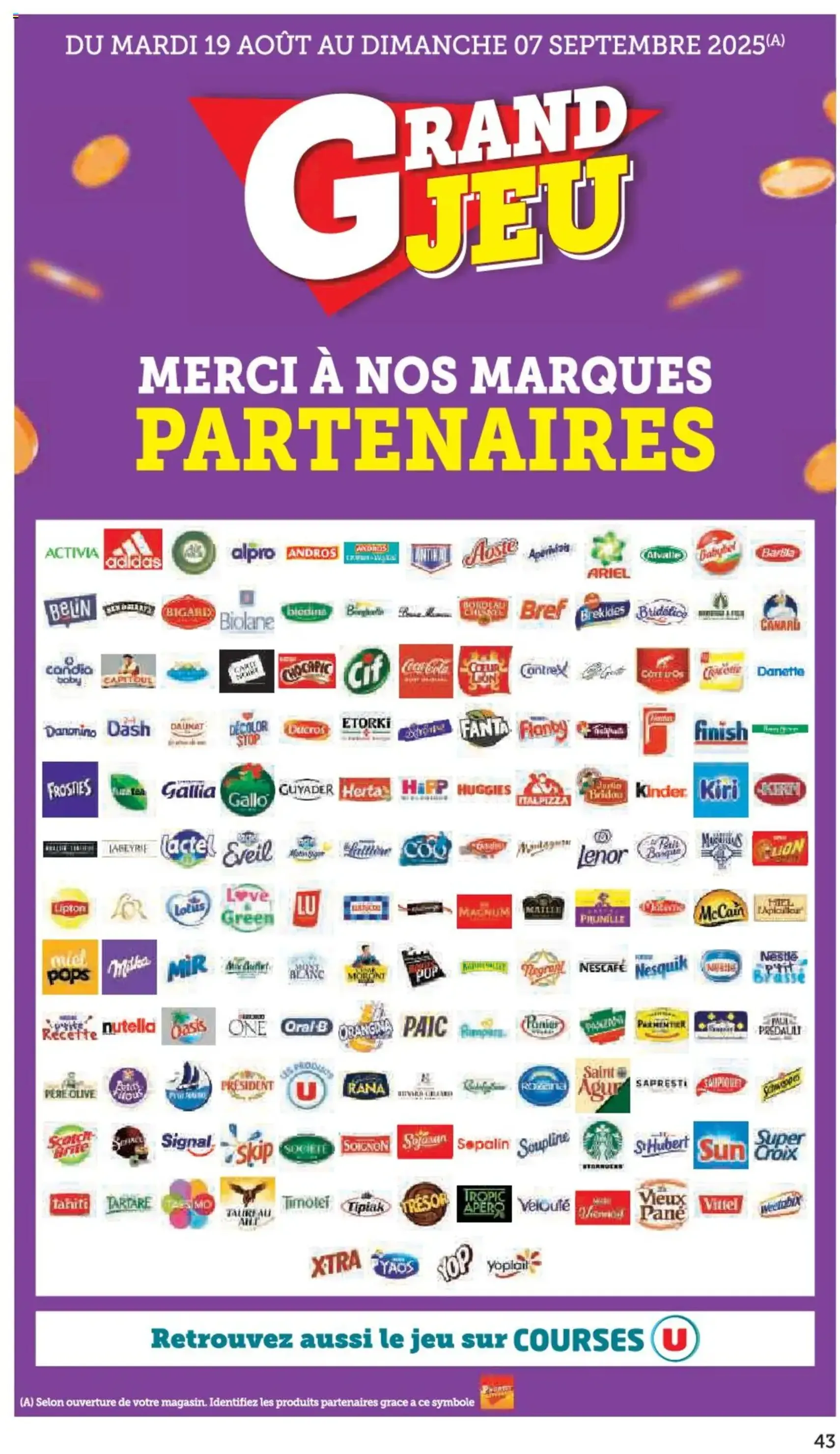 Super U catalogue - brochure valable à partir du 26/08/2025, page 43 sur 44 Super U catalogue - brochure valable à partir du 26/08/2025, page 43 sur 44