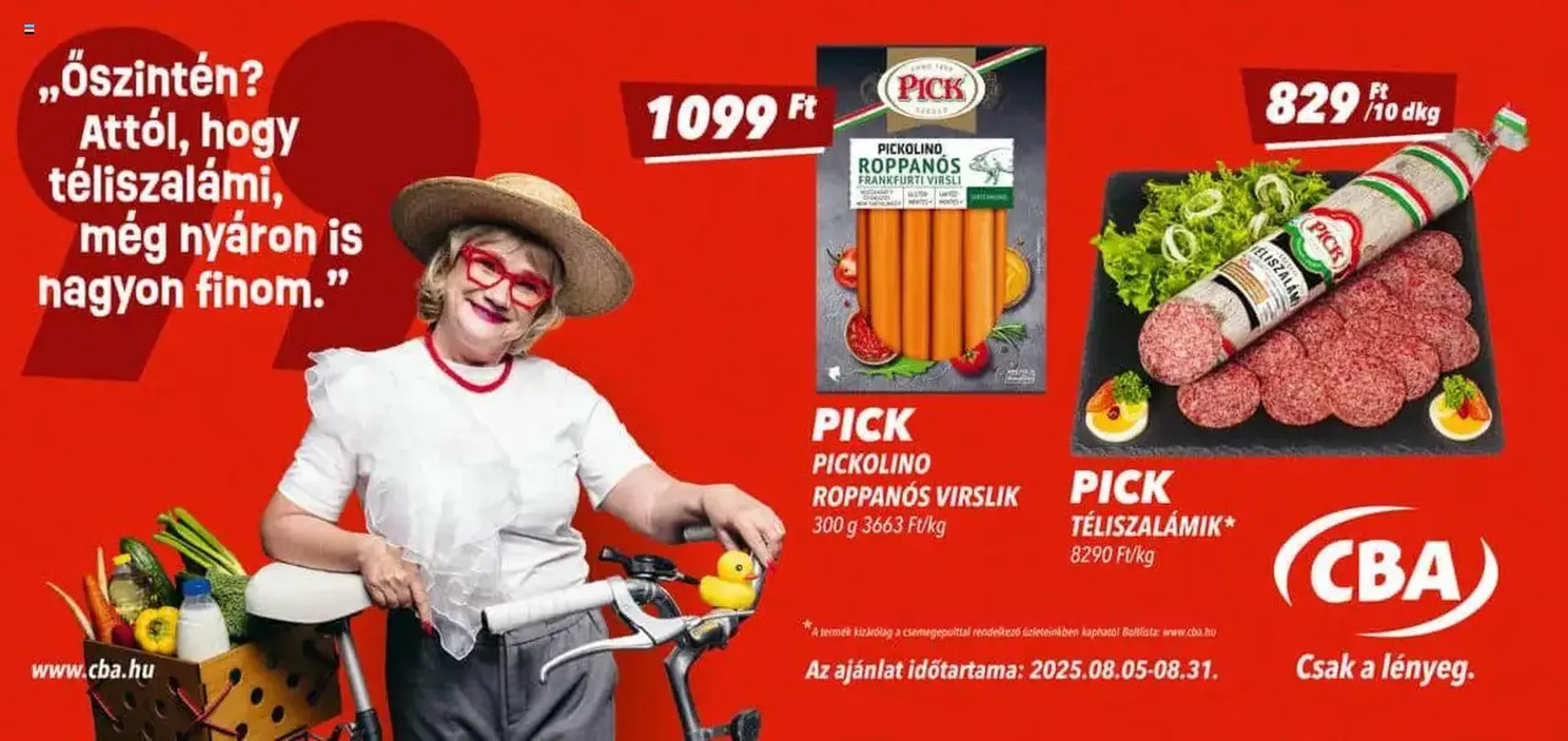 CBA - Óriásplakátok - 2025.08.05. érvényes szórólap 4 oldal 4 oldalból