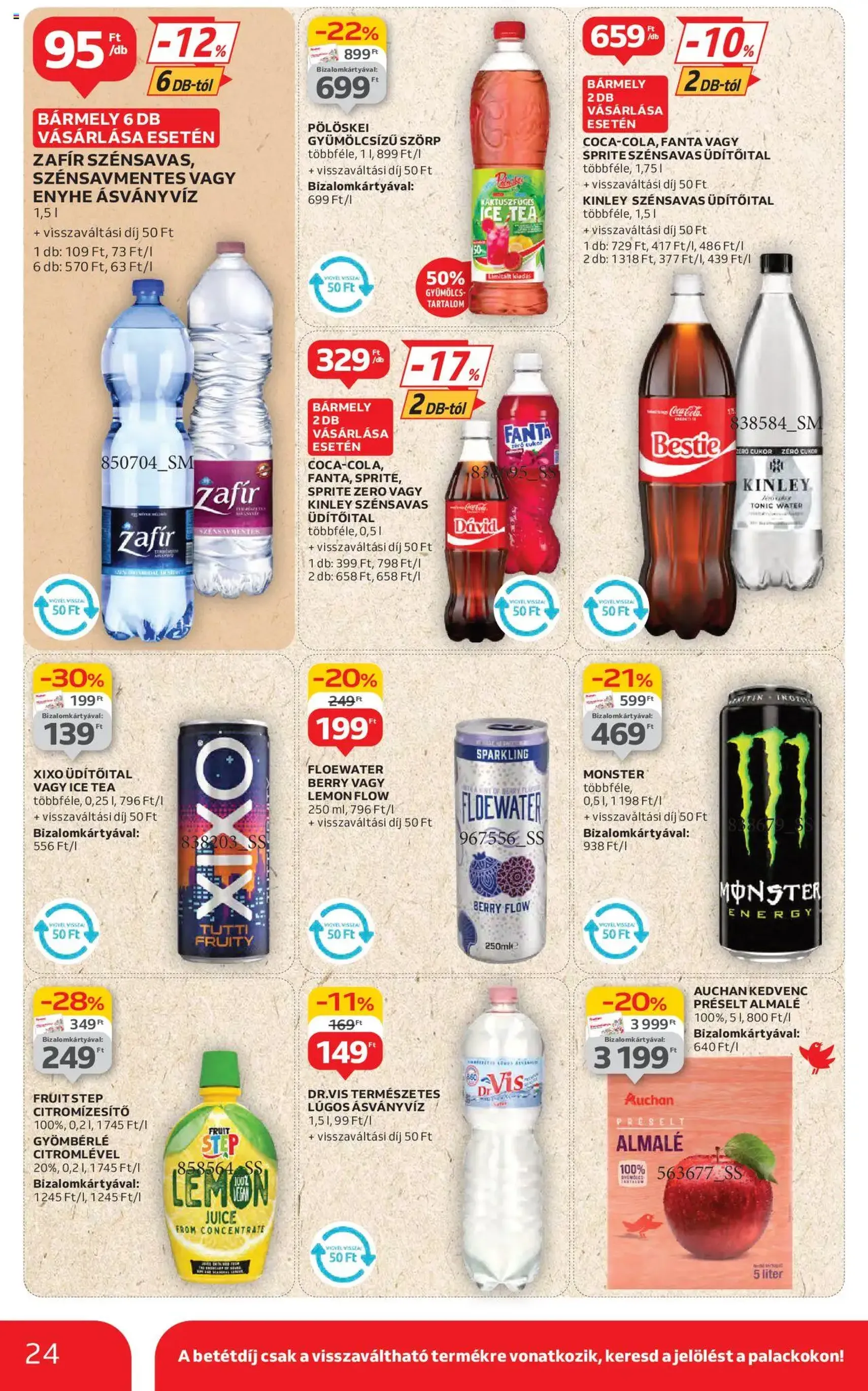 Auchan Akciós újság - 2025.07.17. érvényes szórólap 24 oldal 44 oldalból Auchan Akciós újság - 2025.07.17. érvényes szórólap 24 oldal 44 oldalból