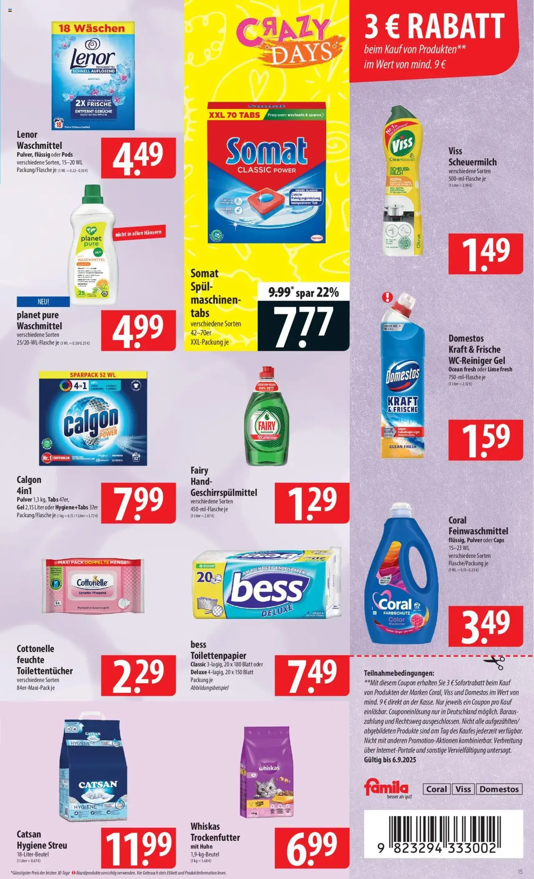 Famila Prospekt - Gültiger Prospekt ab 01.09.2025, Seite 15 von insgesamt 24 Famila Prospekt - Gültiger Prospekt ab 01.09.2025, Seite 15 von insgesamt 24