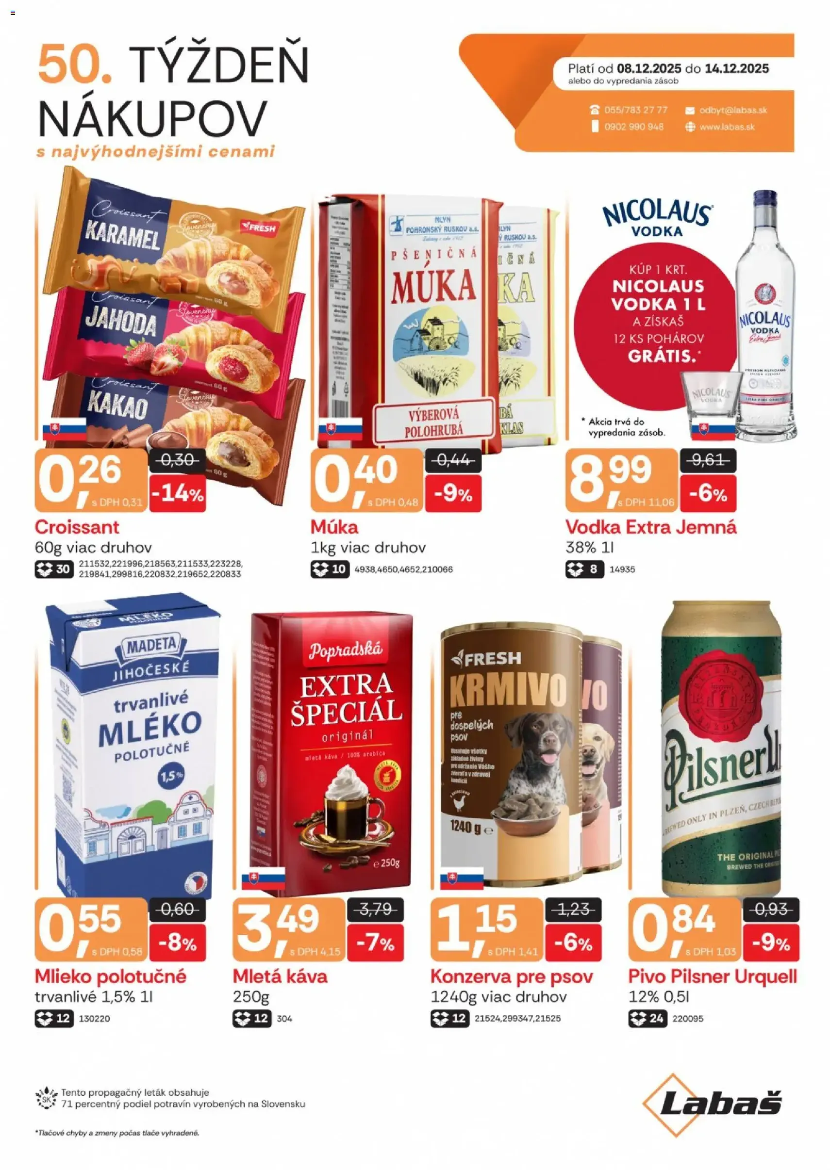 Labaš leták - platný leták od 08.12.2025 strana 1 z 1