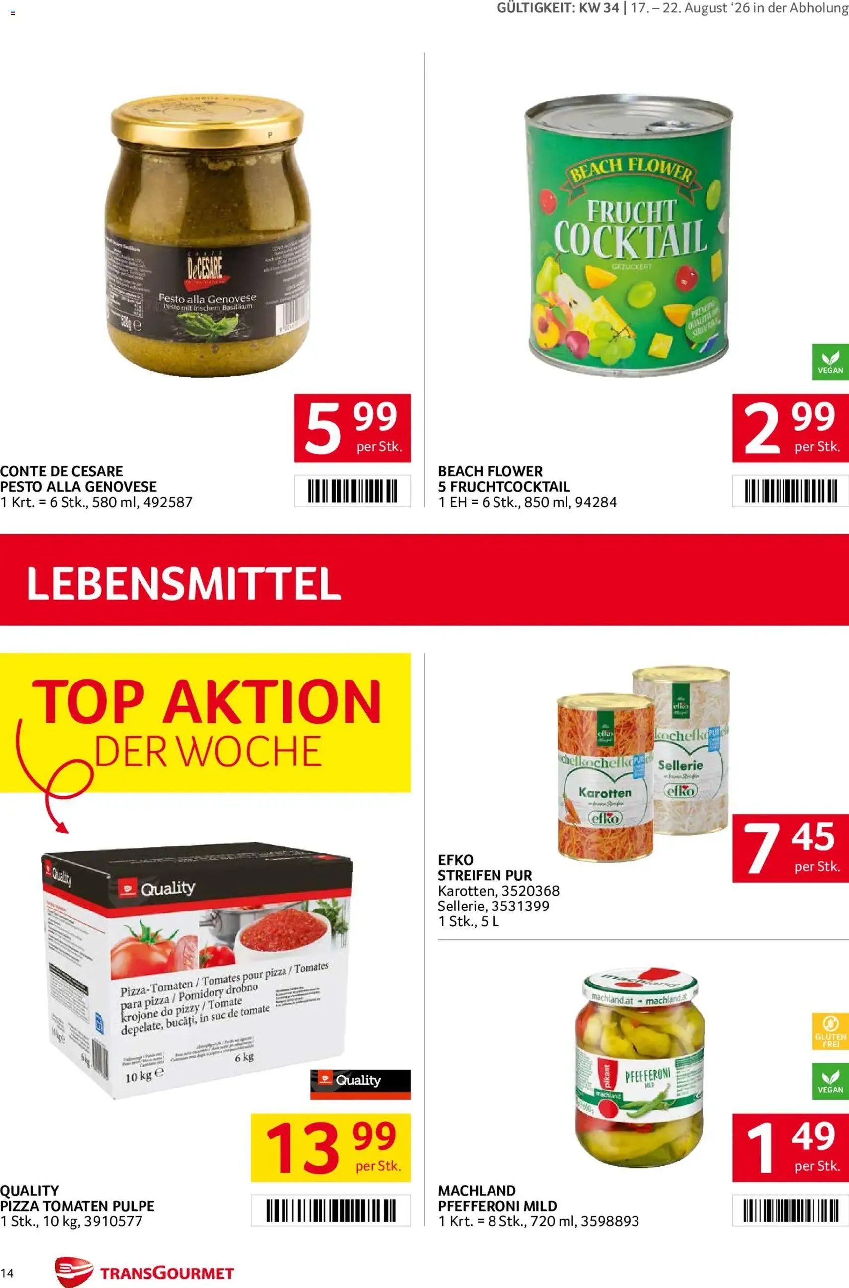 Transgourmet Flugblatt - Gültiger Prospekt ab 17.08.2026, Seite 13 von insgesamt 27