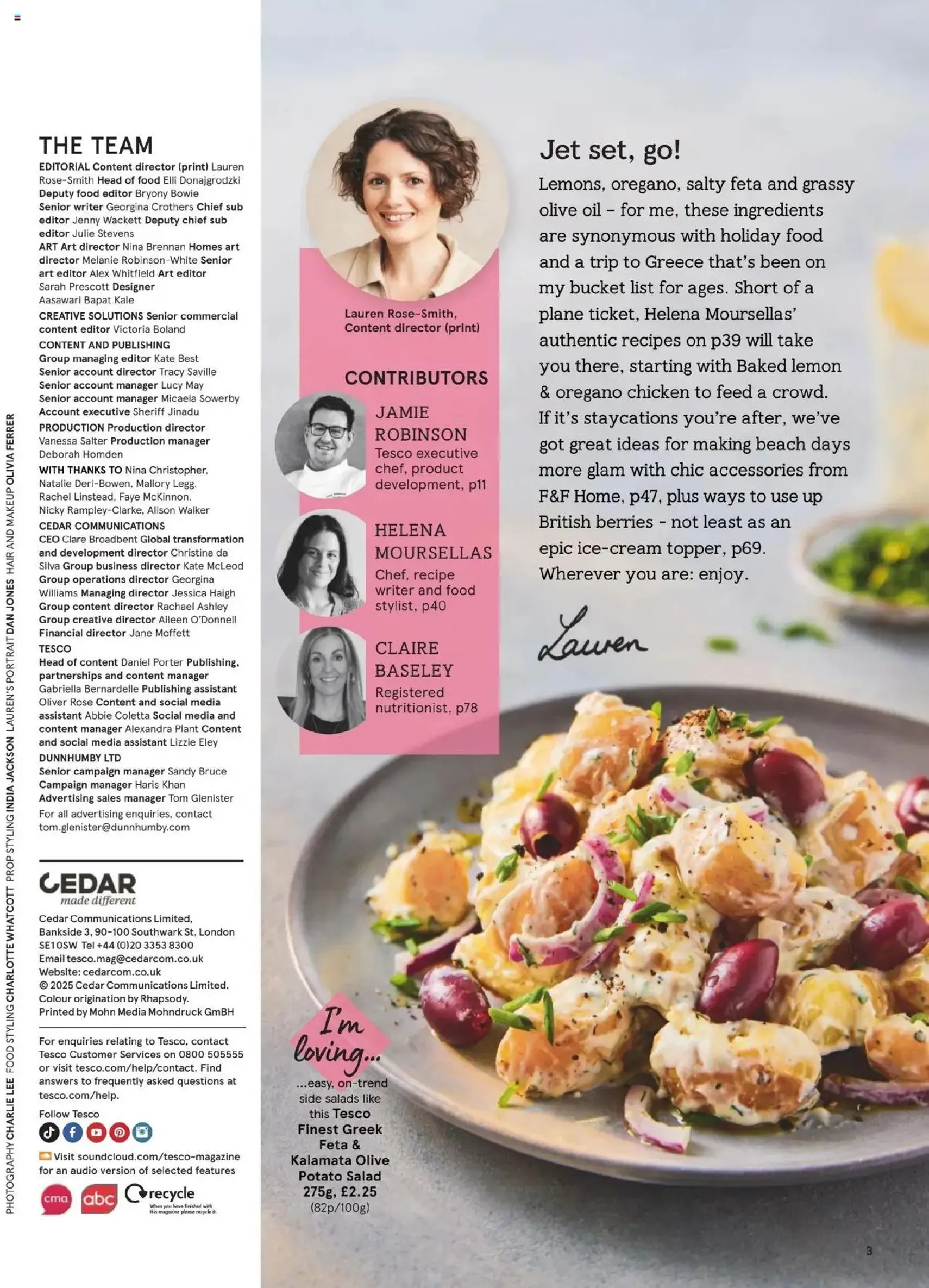 Tesco - Tesco Magazine - July/August 2025 - valid flyer from 10/07/2025, page 3 of 100 Tesco - Tesco Magazine - July/August 2025 - valid flyer from 10/07/2025, page 3 of 100