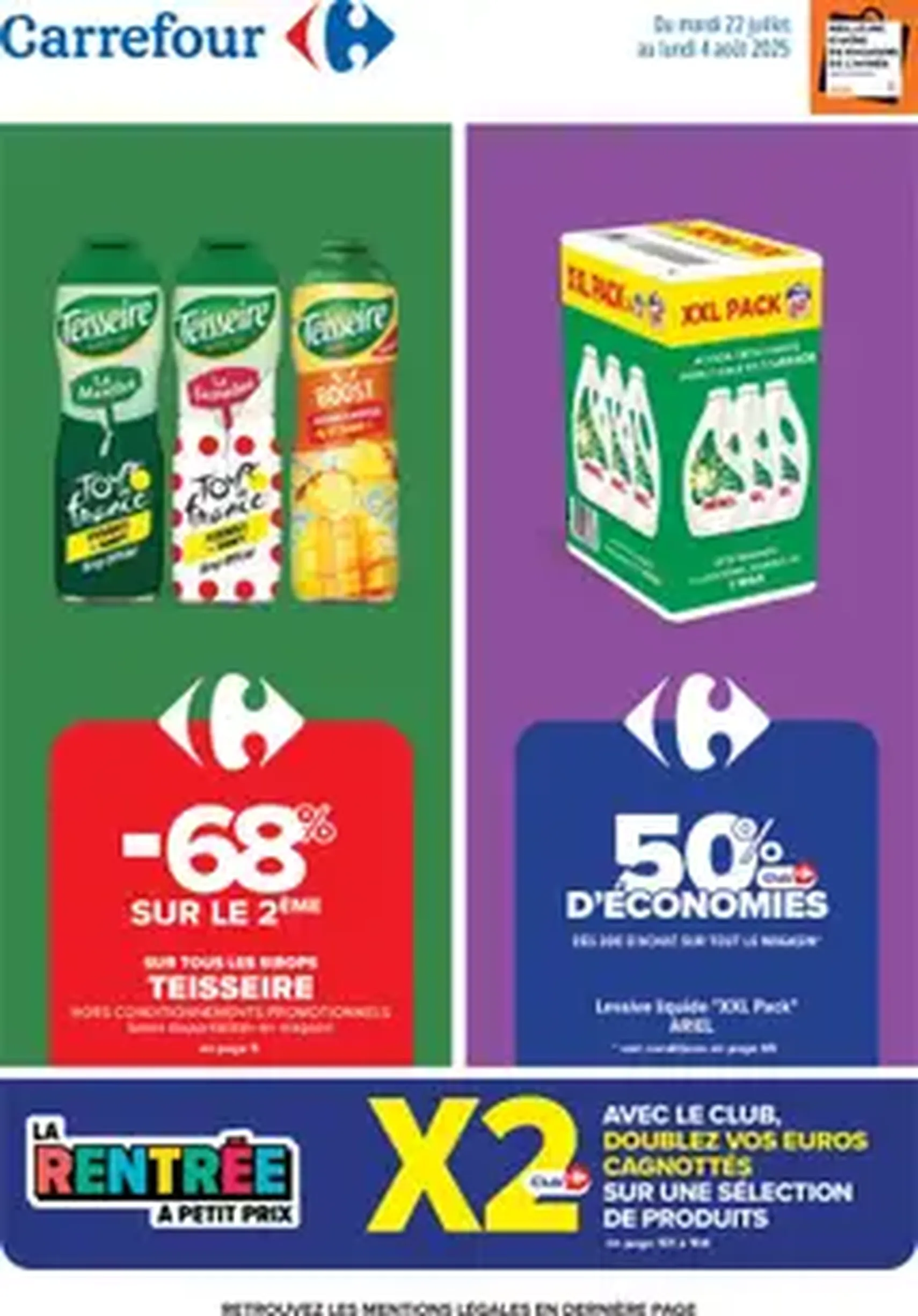 Carrefour catalogue semaine 30 - brochure valable à partir du 22/07/2025, page 1 sur 1