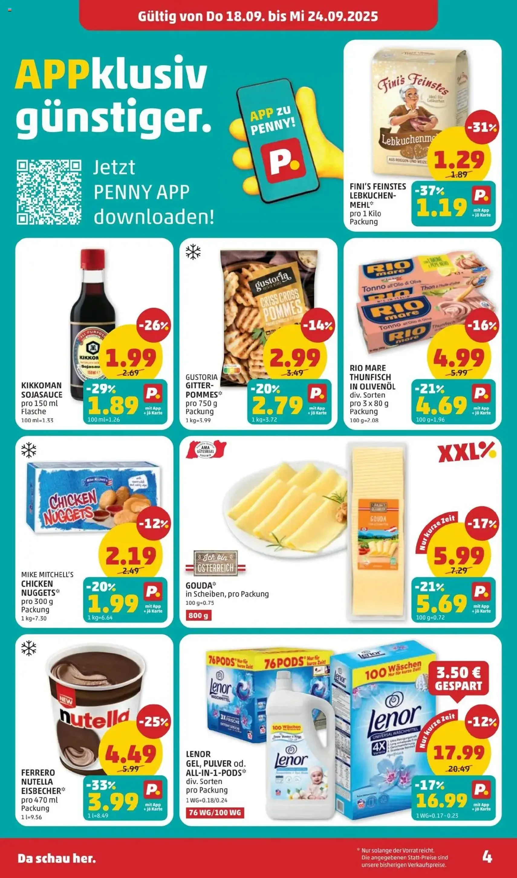 Penny Markt Flugblatt - Gültiger Prospekt ab 18.09.2025, Seite 4 von insgesamt 32