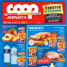 COOP Jednota leták - náhľad letáku platný od 06.08.2026