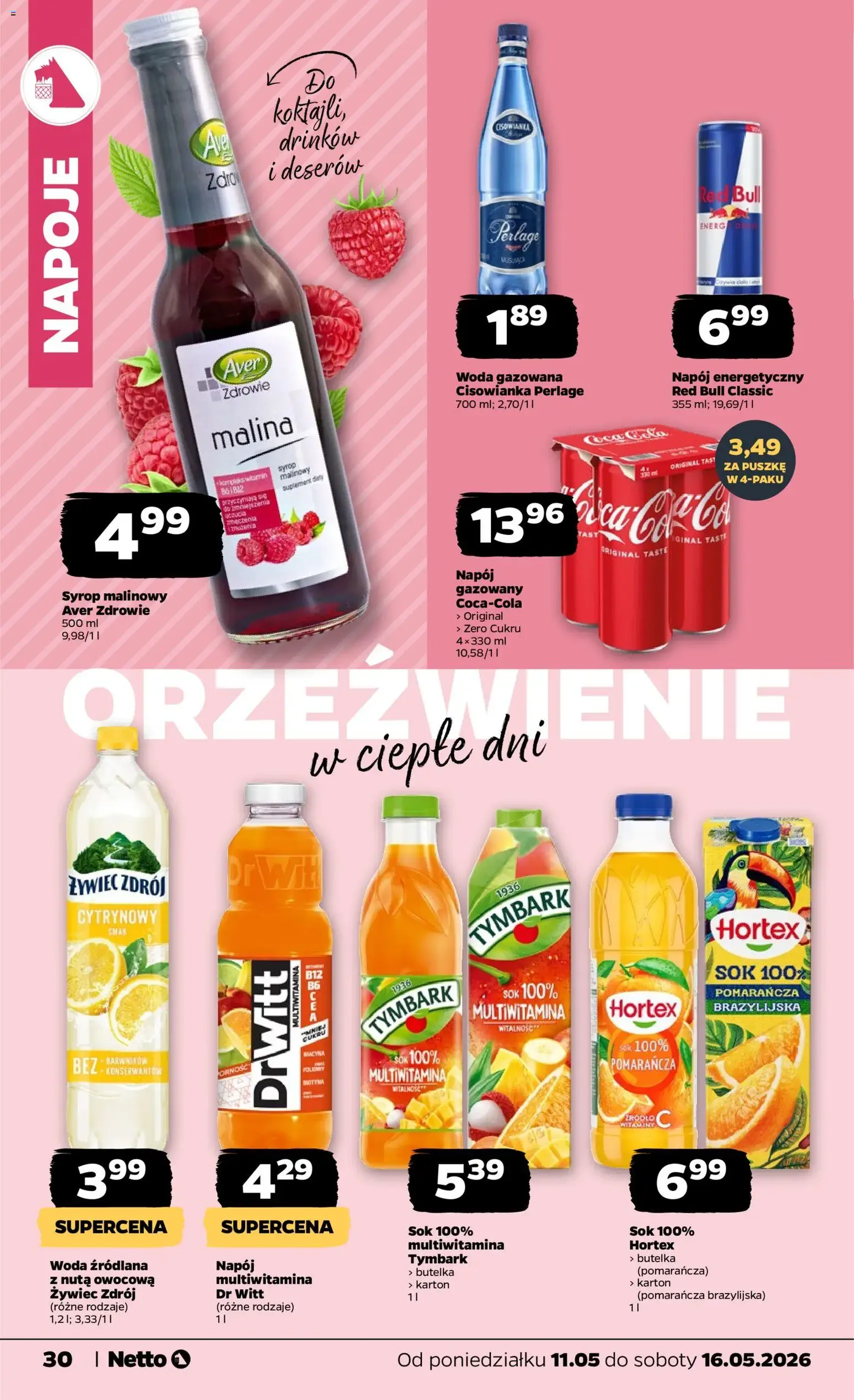 Netto gazetka od poniedziałku spożywcza - ważny gazetka od 11.05.2026 strona 30 z 36