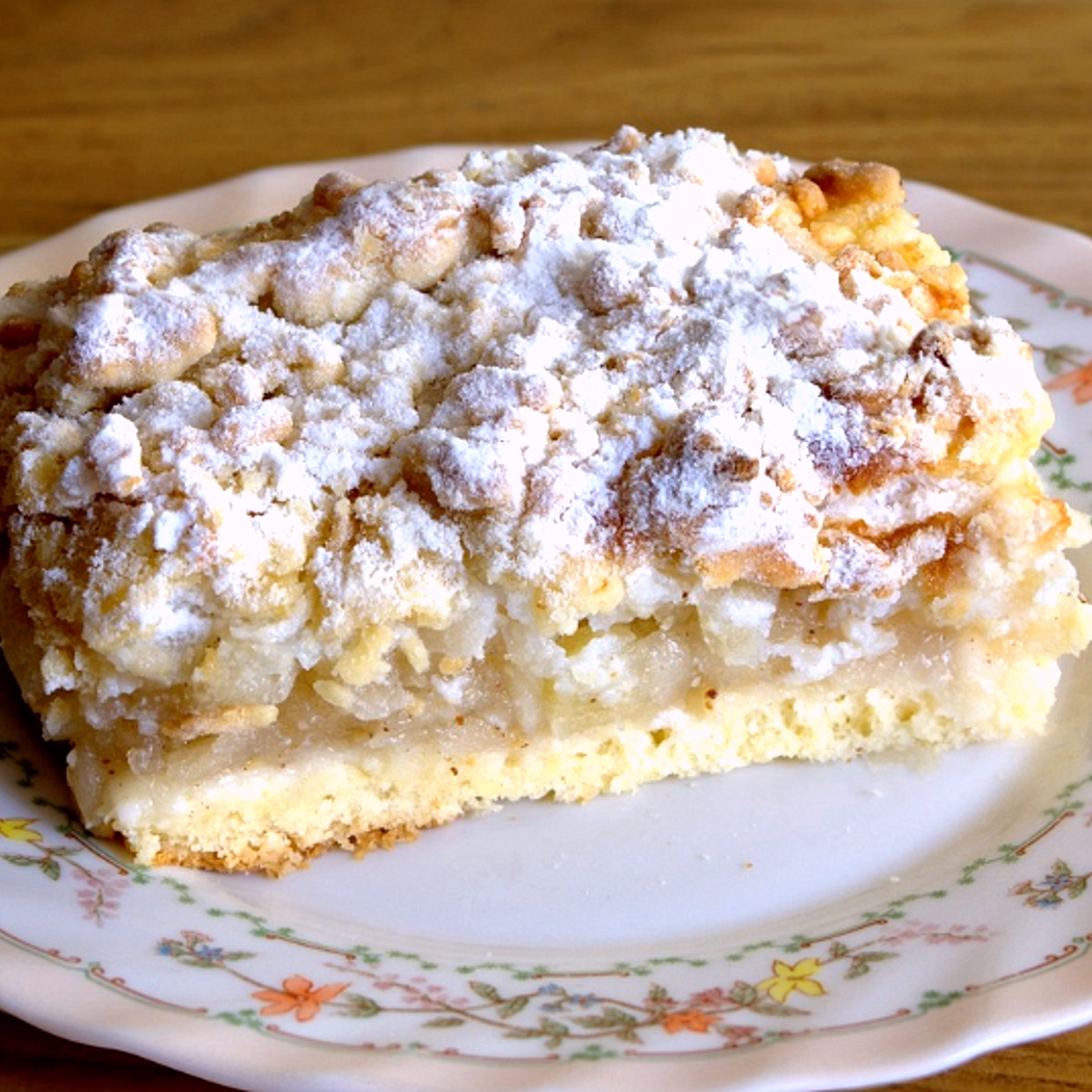 Alma pite a Crumble a lap receptből