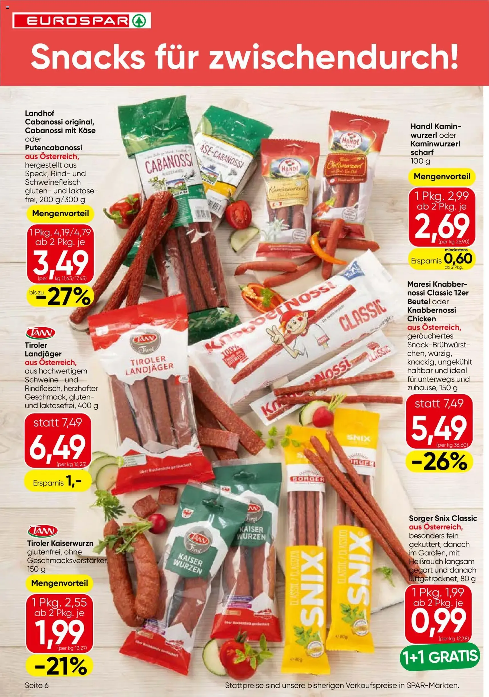Eurospar Flugblatt - Gültiger Prospekt ab 27.08.2026, Seite 6 von insgesamt 16