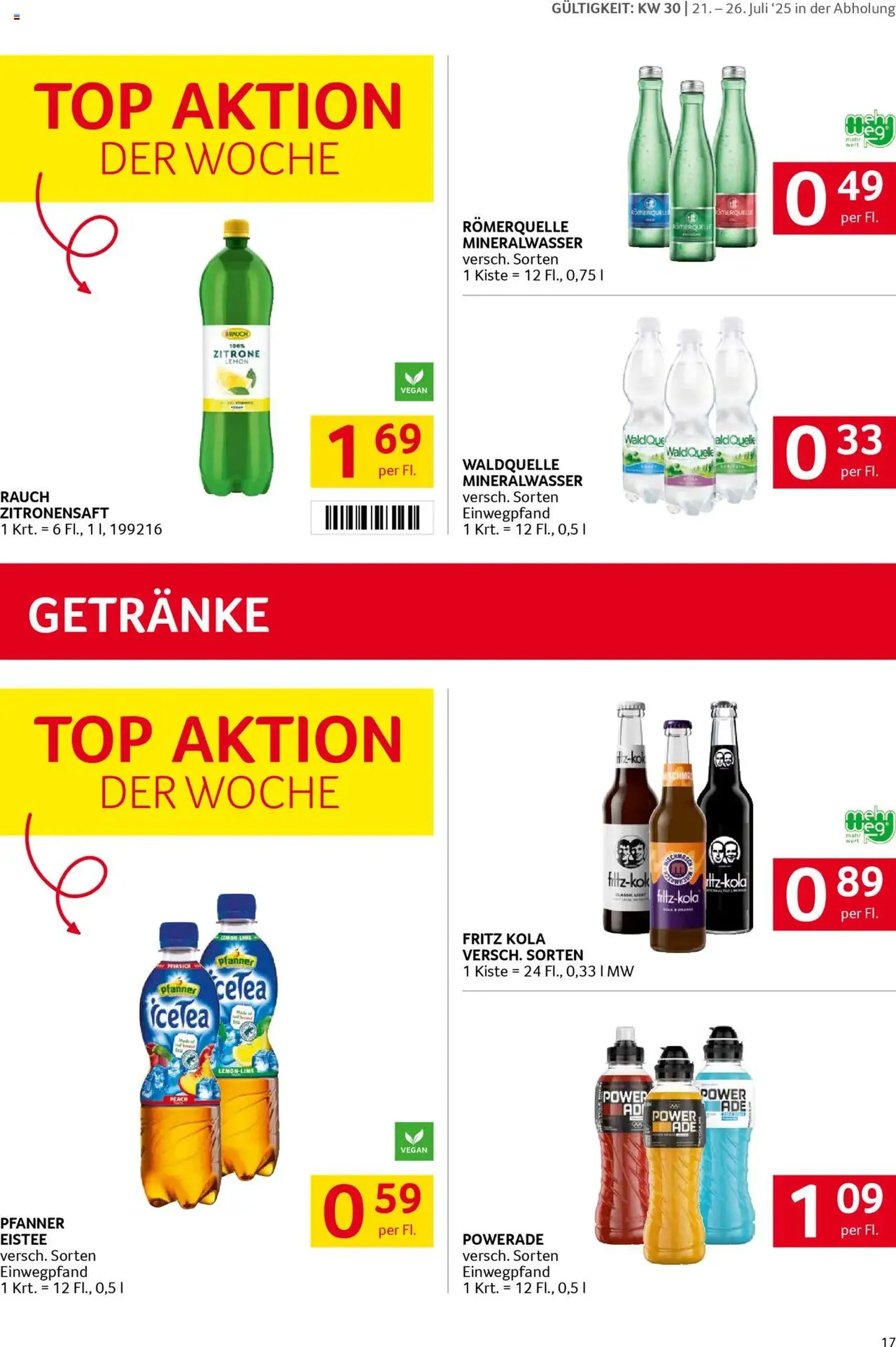 Transgourmet Flugblatt - Gültiger Prospekt ab 20.07.2025, Seite 17 von insgesamt 28 Transgourmet Flugblatt - Gültiger Prospekt ab 20.07.2025, Seite 17 von insgesamt 28