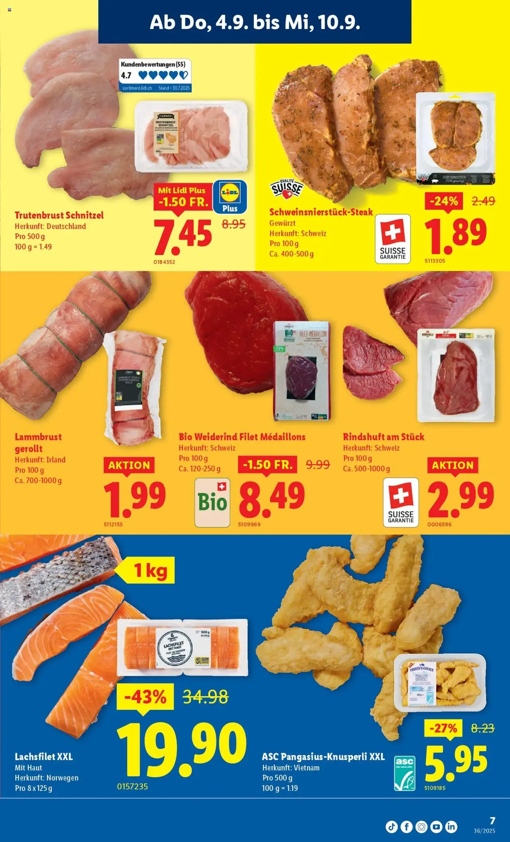 Lidl Aktionen - Gültiger Prospekt ab 04.09.2025, Seite 7 von insgesamt 34 Lidl Aktionen - Gültiger Prospekt ab 04.09.2025, Seite 7 von insgesamt 34