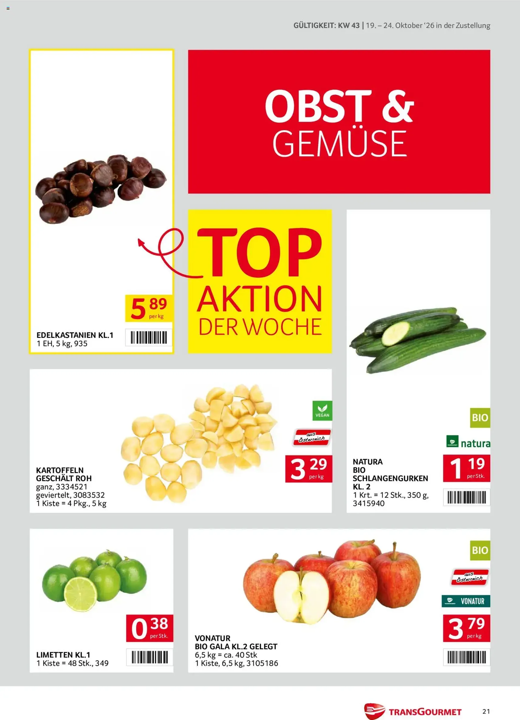 Transgourmet Flugblatt - Gültiger Prospekt ab 19.10.2026, Seite 21 von insgesamt 40