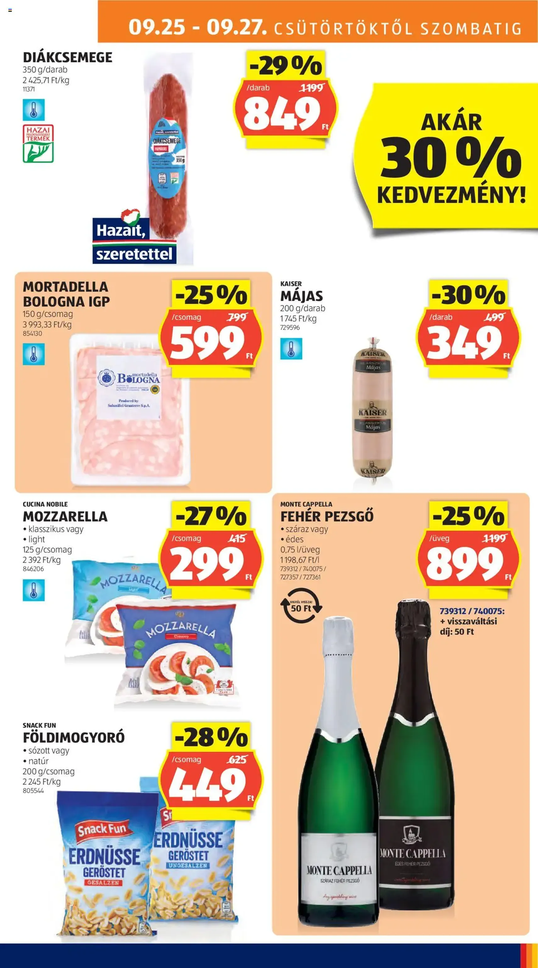 Aldi Akciós újság - 2025.09.25. érvényes szórólap 11 oldal 51 oldalból Aldi Akciós újság - 2025.09.25. érvényes szórólap 11 oldal 51 oldalból