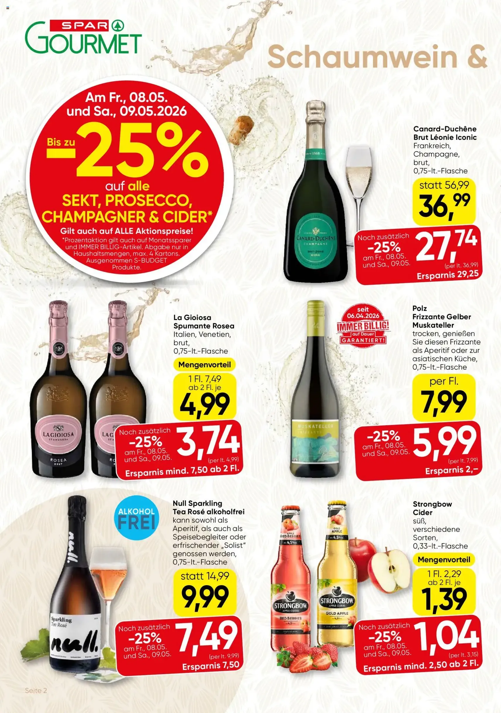 SPAR Gourmet Flugblatt - Gültiger Prospekt ab 07.05.2026, Seite 2 von insgesamt 12