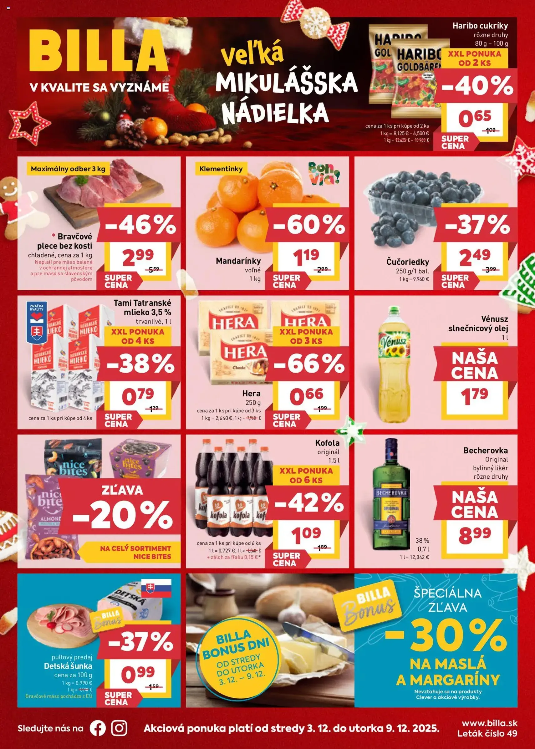 Billa leták - platný leták od 03.12.2025 strana 1 z 24