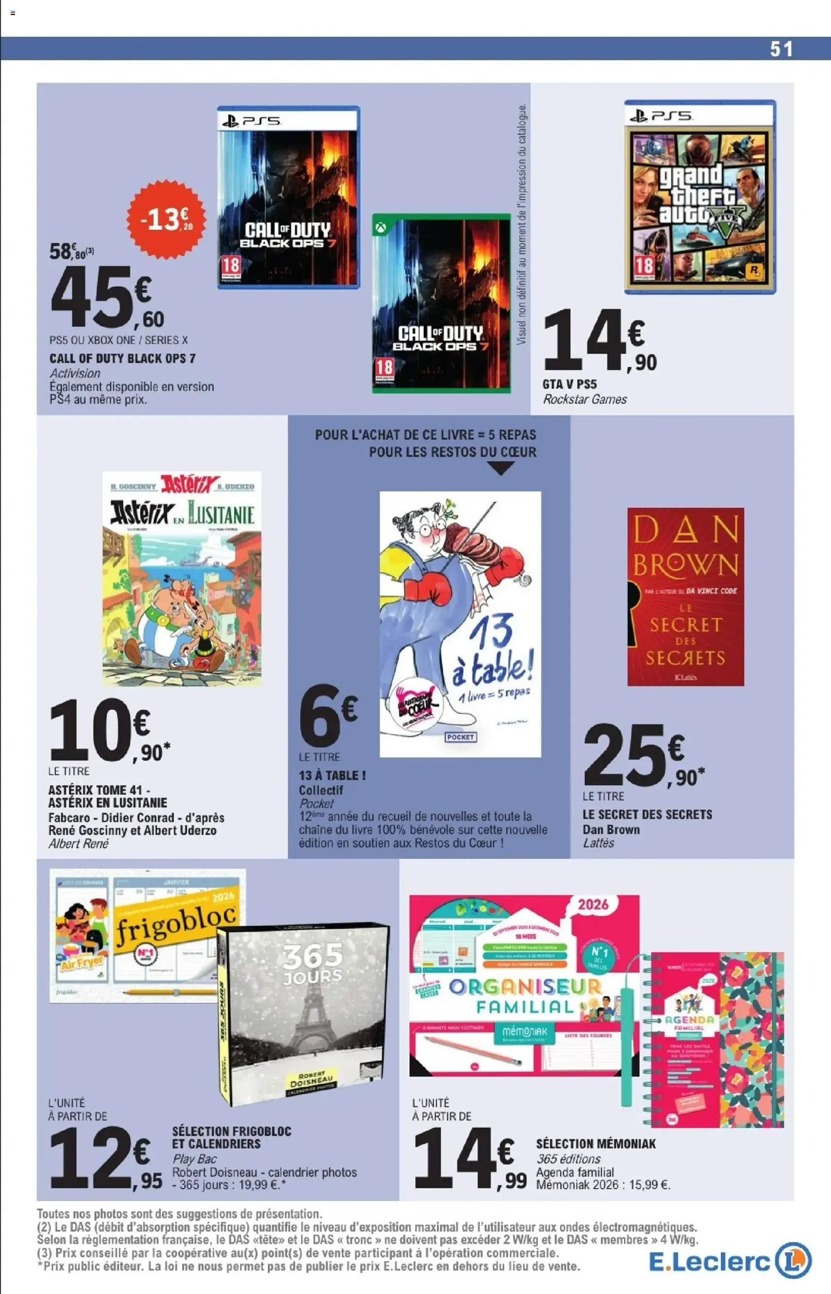 E.Leclerc catalogue semaine 51 - brochure valable à partir du 16/12/2025, page 51 sur 64