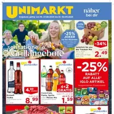 Unimarkt Flugblatt - Prospekt Vorschau gültig ab 27.08.2025