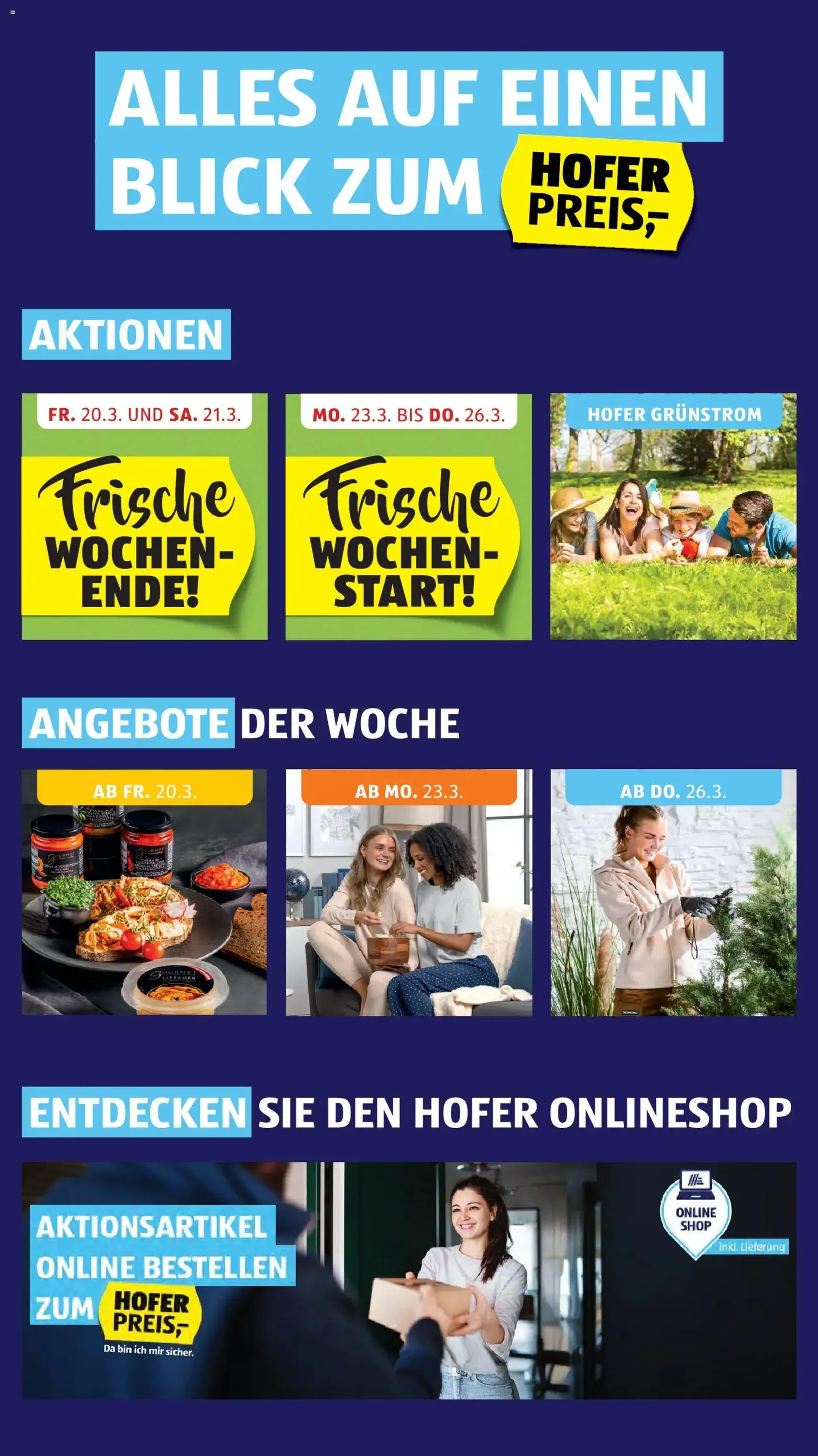 Hofer Flugblatt - Gültiger Prospekt ab 23.03.2026, Seite 2 von insgesamt 49