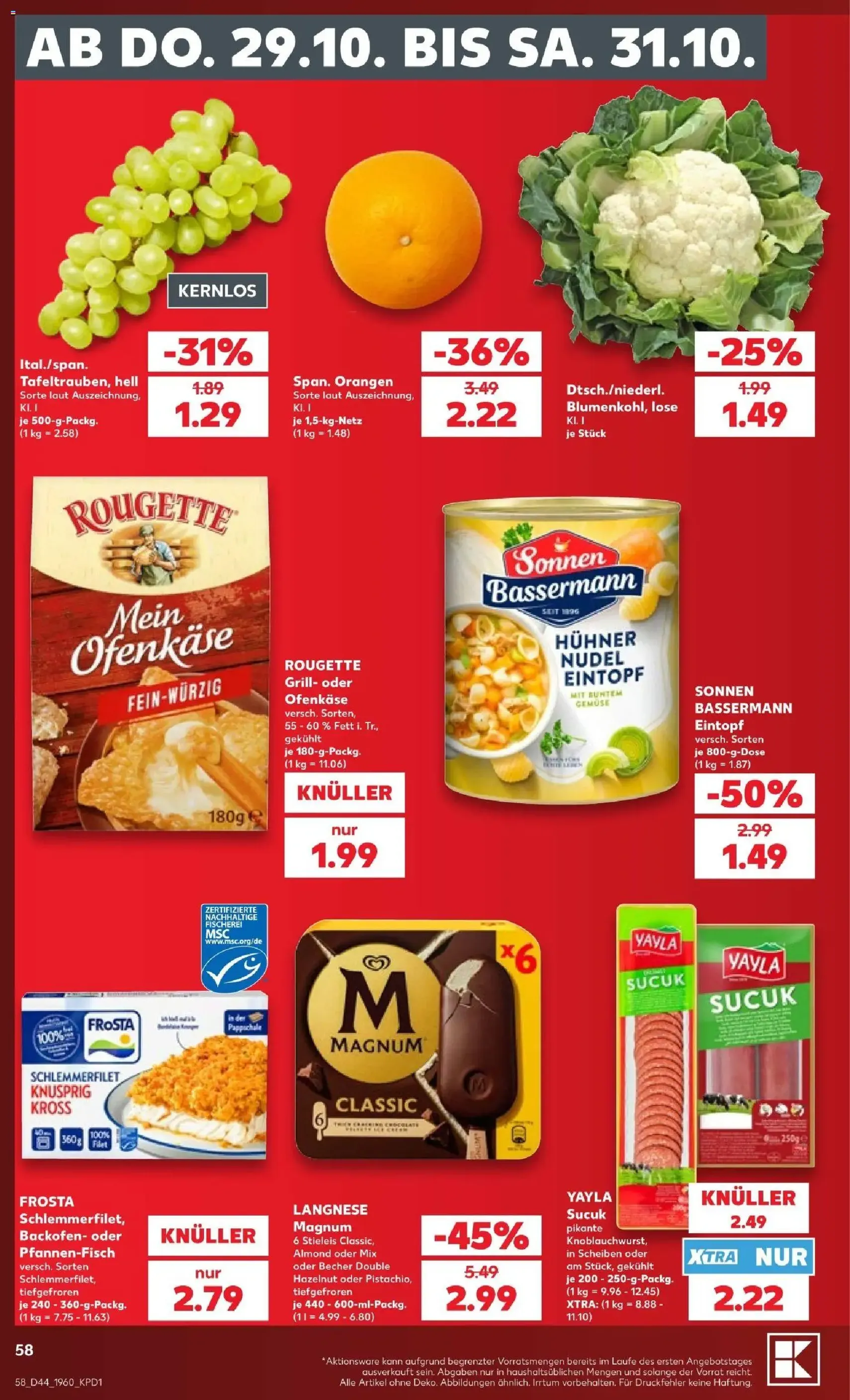 Kaufland Prospekt - Gültiger Prospekt ab 26.10.2026, Seite 58 von insgesamt 76