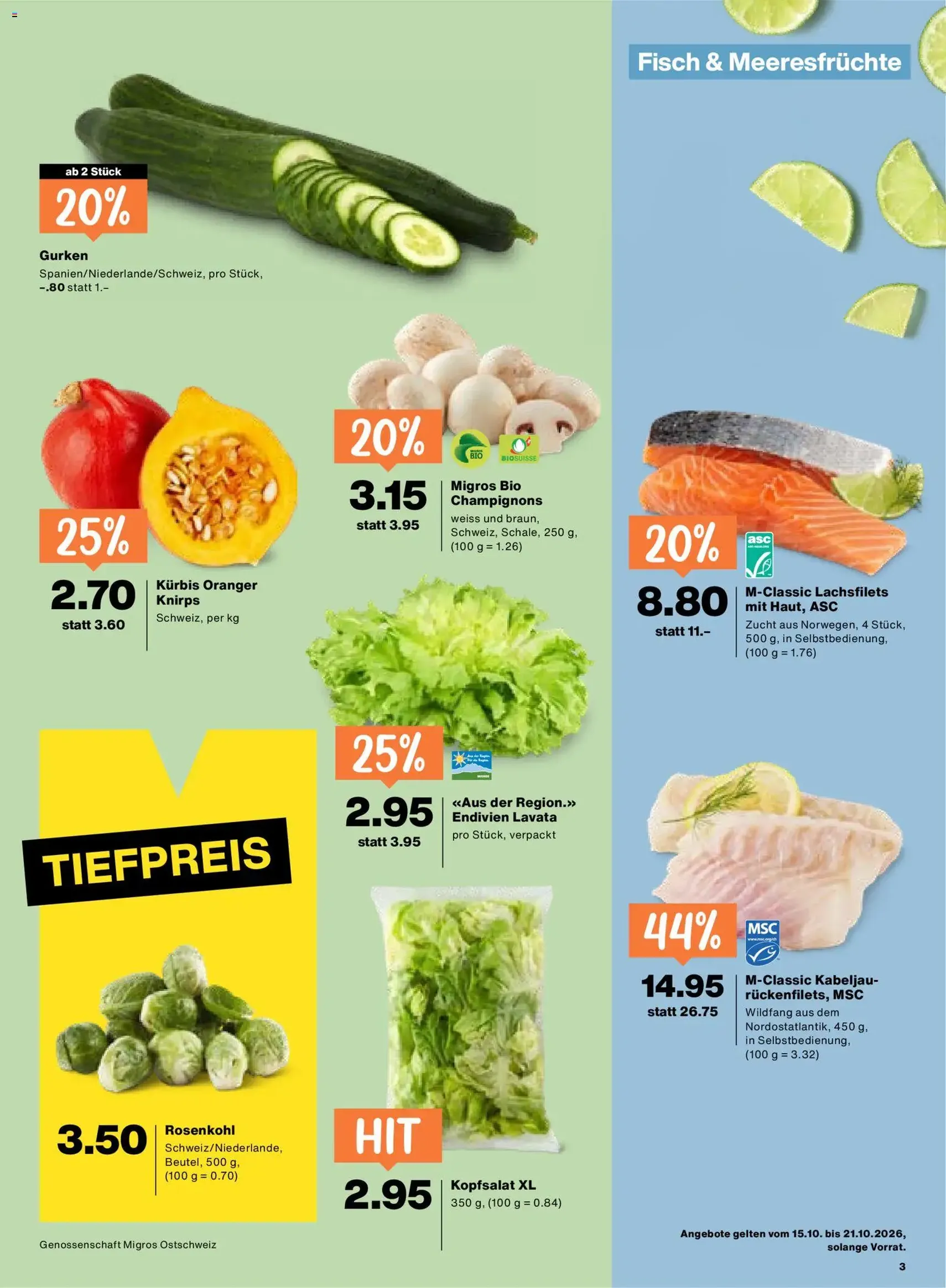 Migros aktionen - Gültiger Prospekt ab 15.10.2026, Seite 3 von insgesamt 24