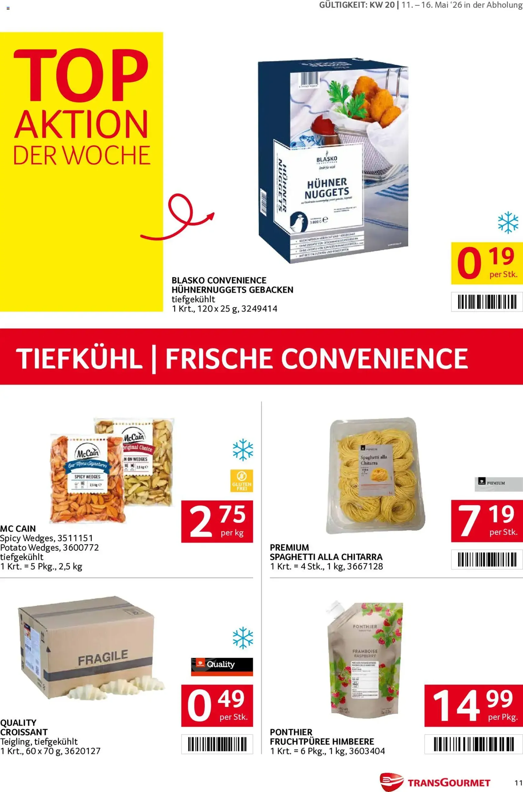 Transgourmet Flugblatt - Gültiger Prospekt ab 11.05.2026, Seite 11 von insgesamt 40