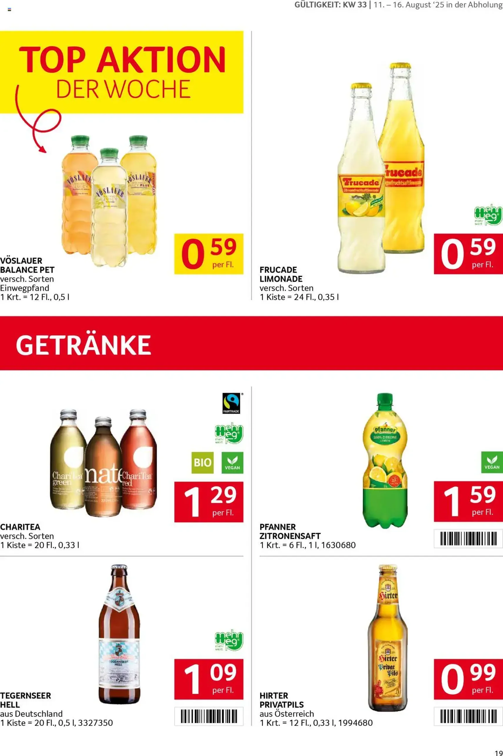 Transgourmet Flugblatt - Gültiger Prospekt ab 10.08.2025, Seite 19 von insgesamt 32 Transgourmet Flugblatt - Gültiger Prospekt ab 10.08.2025, Seite 19 von insgesamt 32
