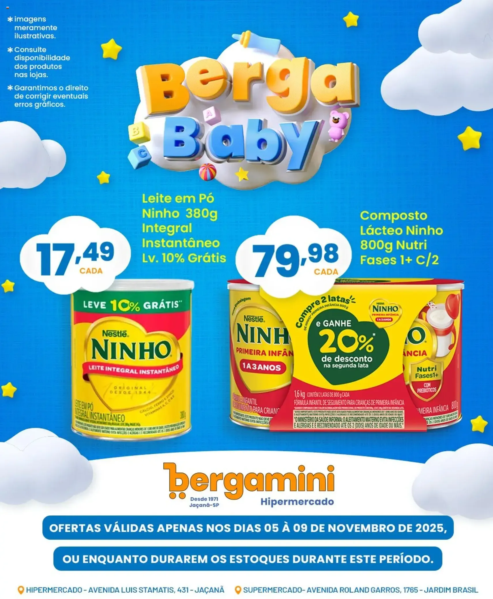 Supermercado Bergamini - Ofertas Berga Baby - folheto válido a partir de 05/11/2025 página 1 de 9