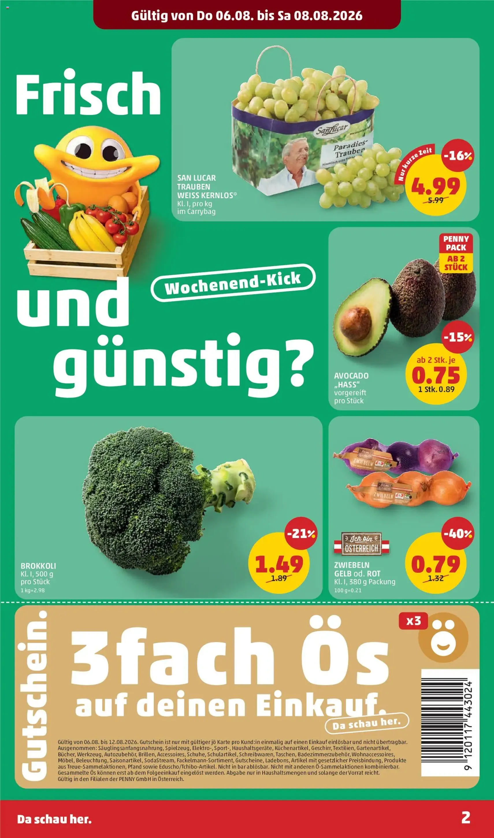 Penny Markt - Flugblatt - Gültiger Prospekt ab 06.08.2026, Seite 2 von insgesamt 28