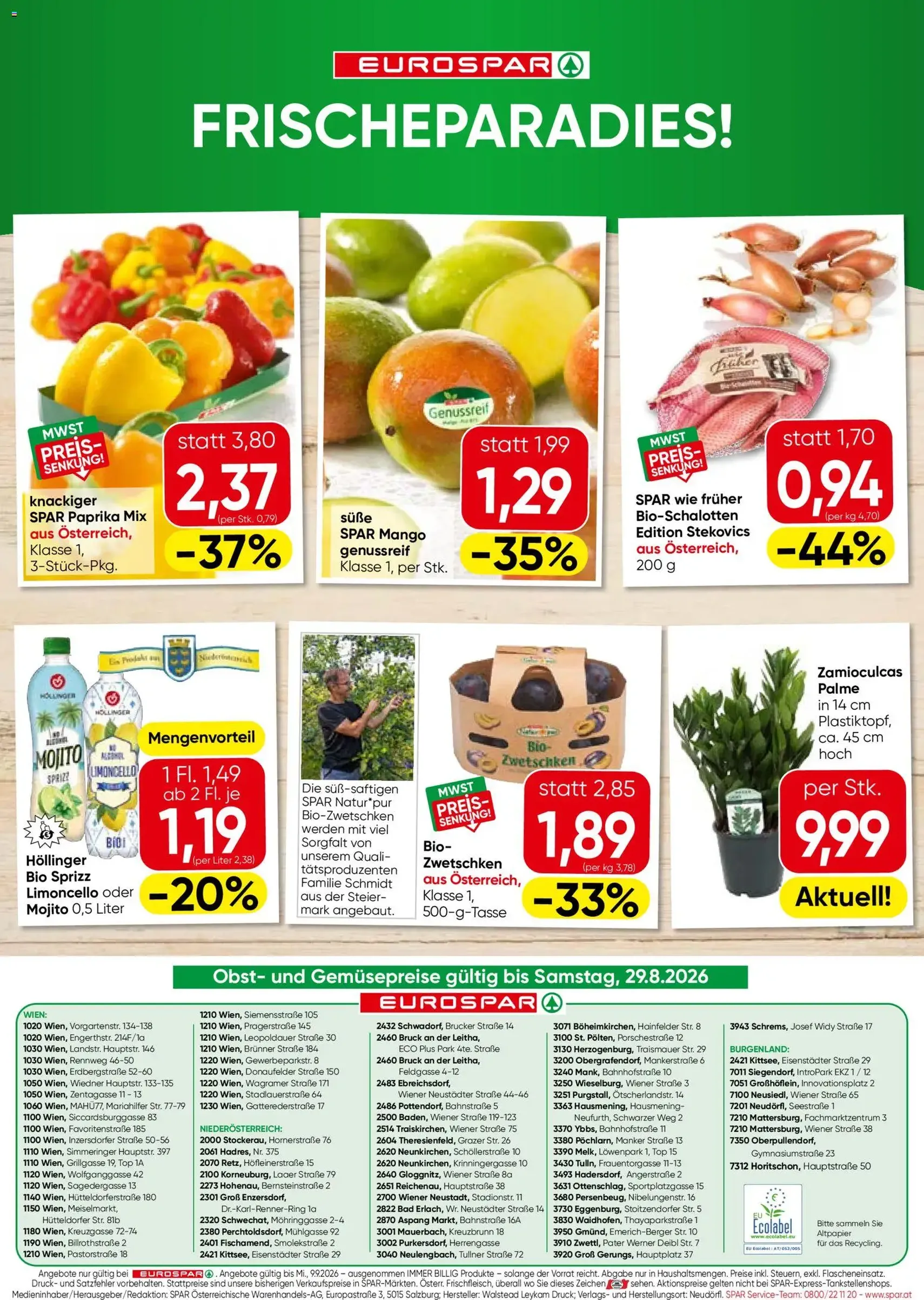 Eurospar Flugblatt - Gültiger Prospekt ab 27.08.2026, Seite 16 von insgesamt 16