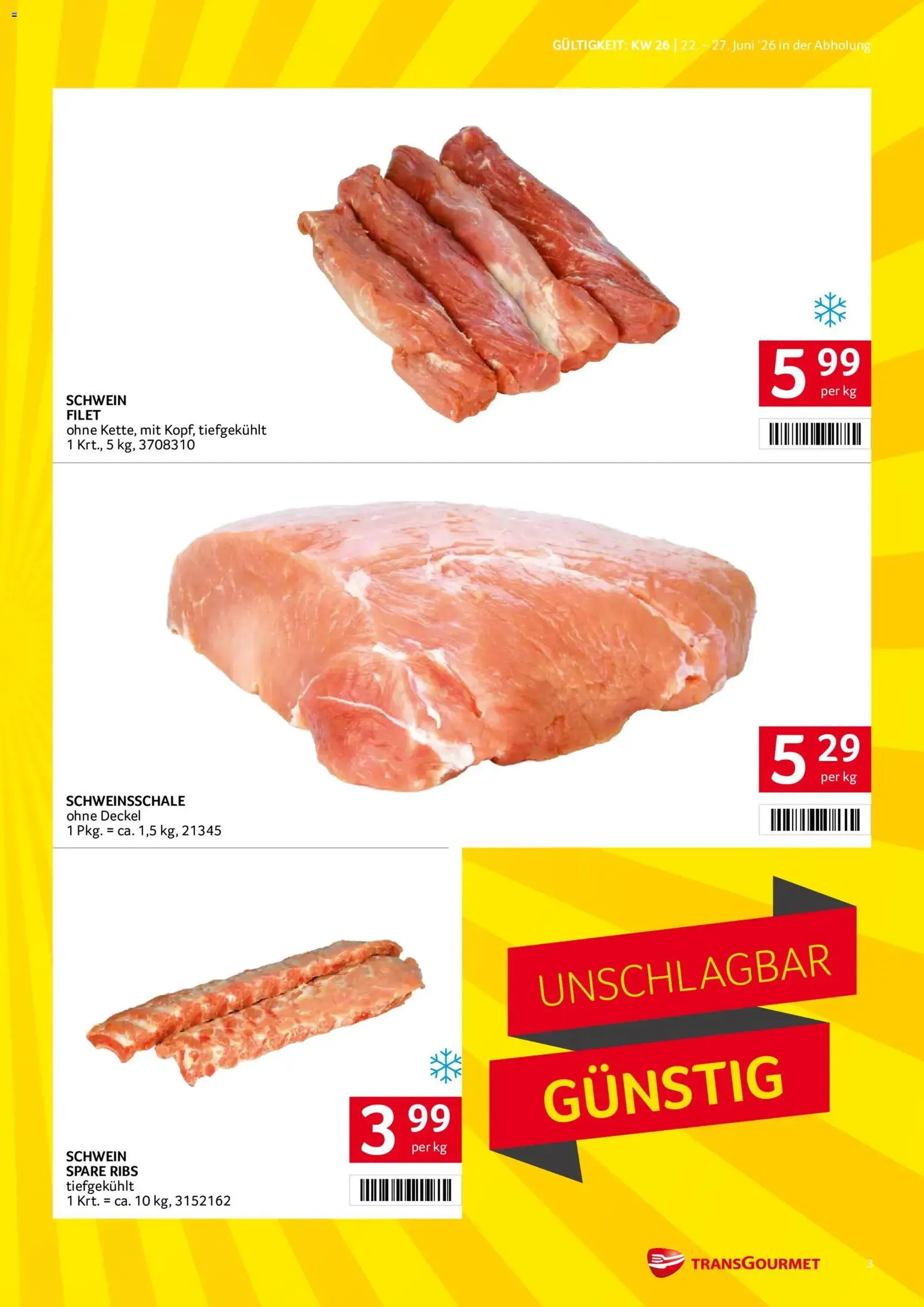 Transgourmet Flugblatt - Gültiger Prospekt ab 22.06.2026, Seite 3 von insgesamt 31