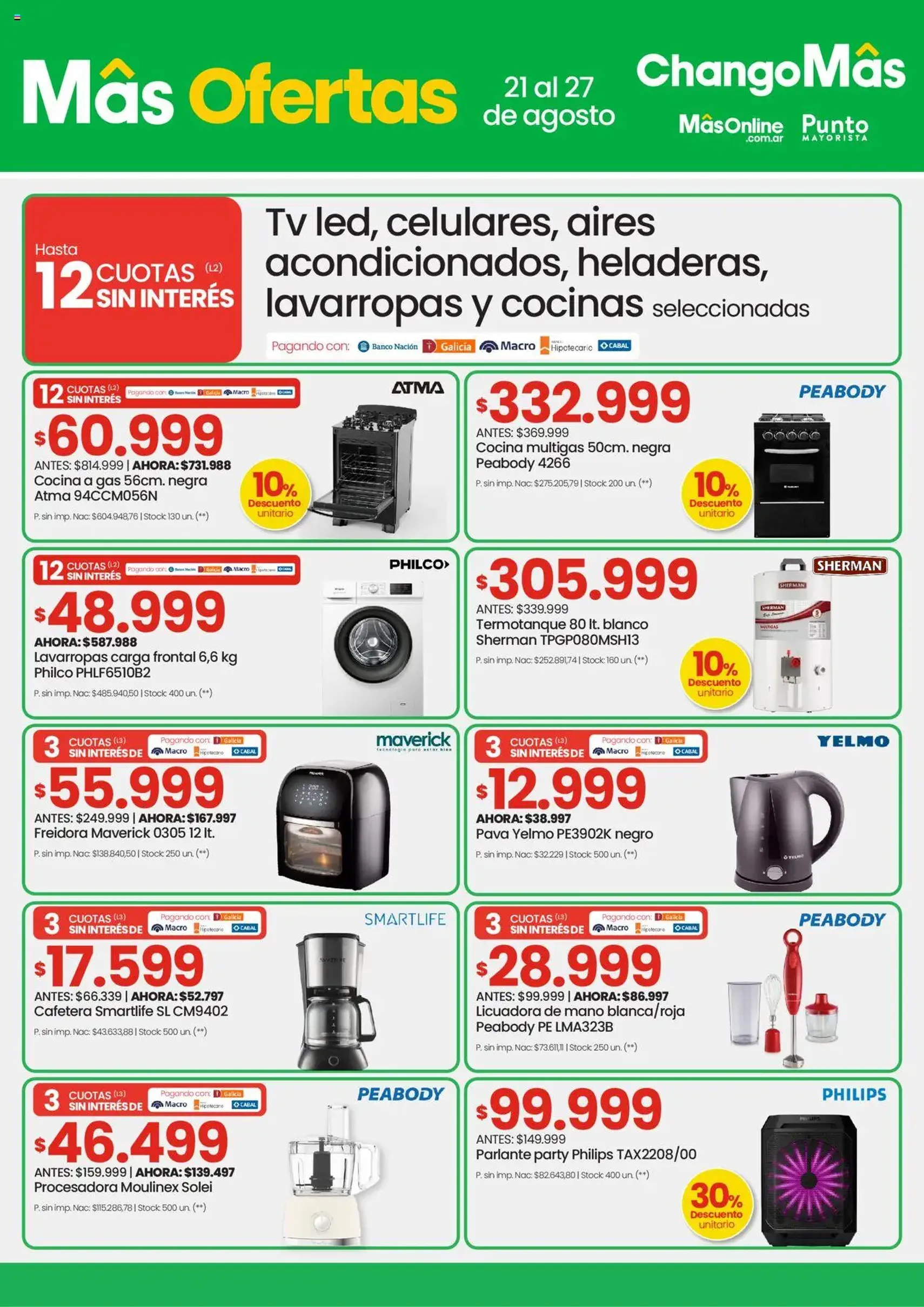 Changomas ofertas - folleto válido desde 21/08/2025 página 7 de 10 Changomas ofertas - folleto válido desde 21/08/2025 página 7 de 10