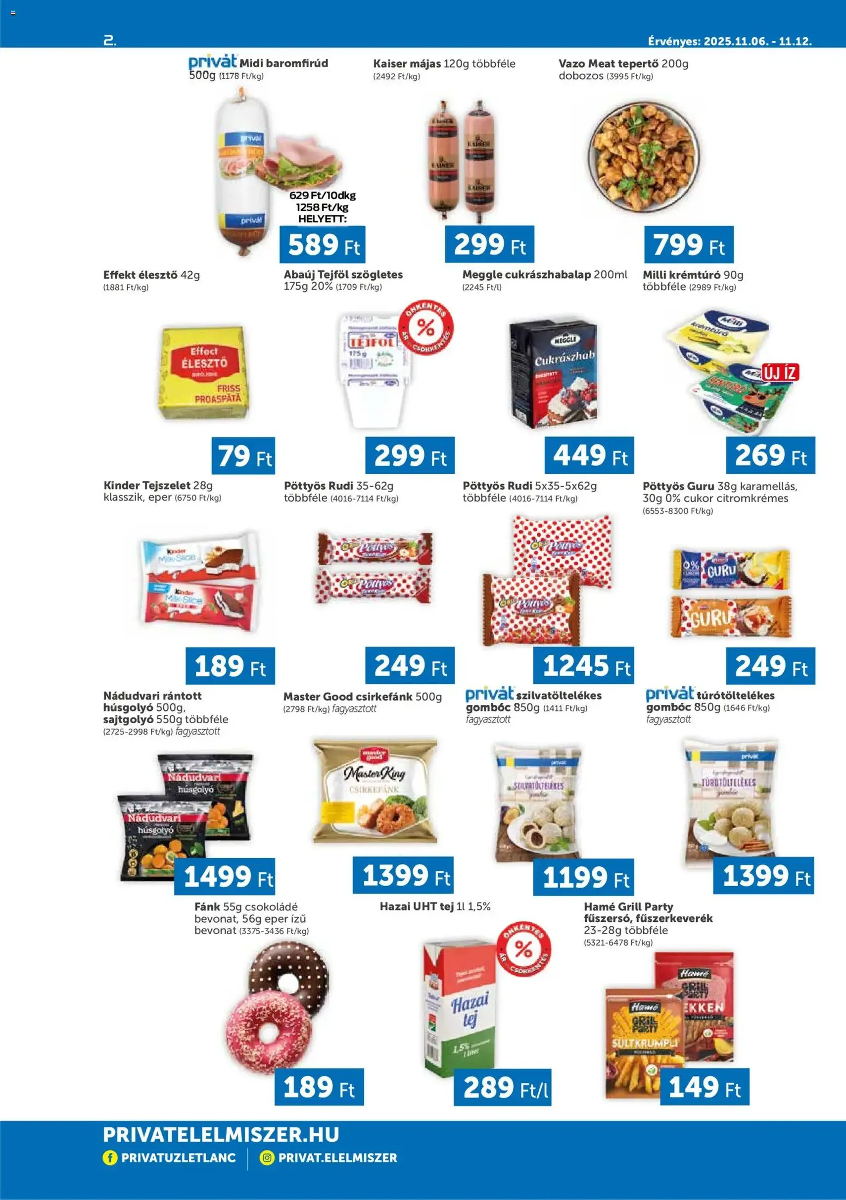 PRIVÁT Akciós újság - 2025.11.06. érvényes szórólap 2 oldal 4 oldalból