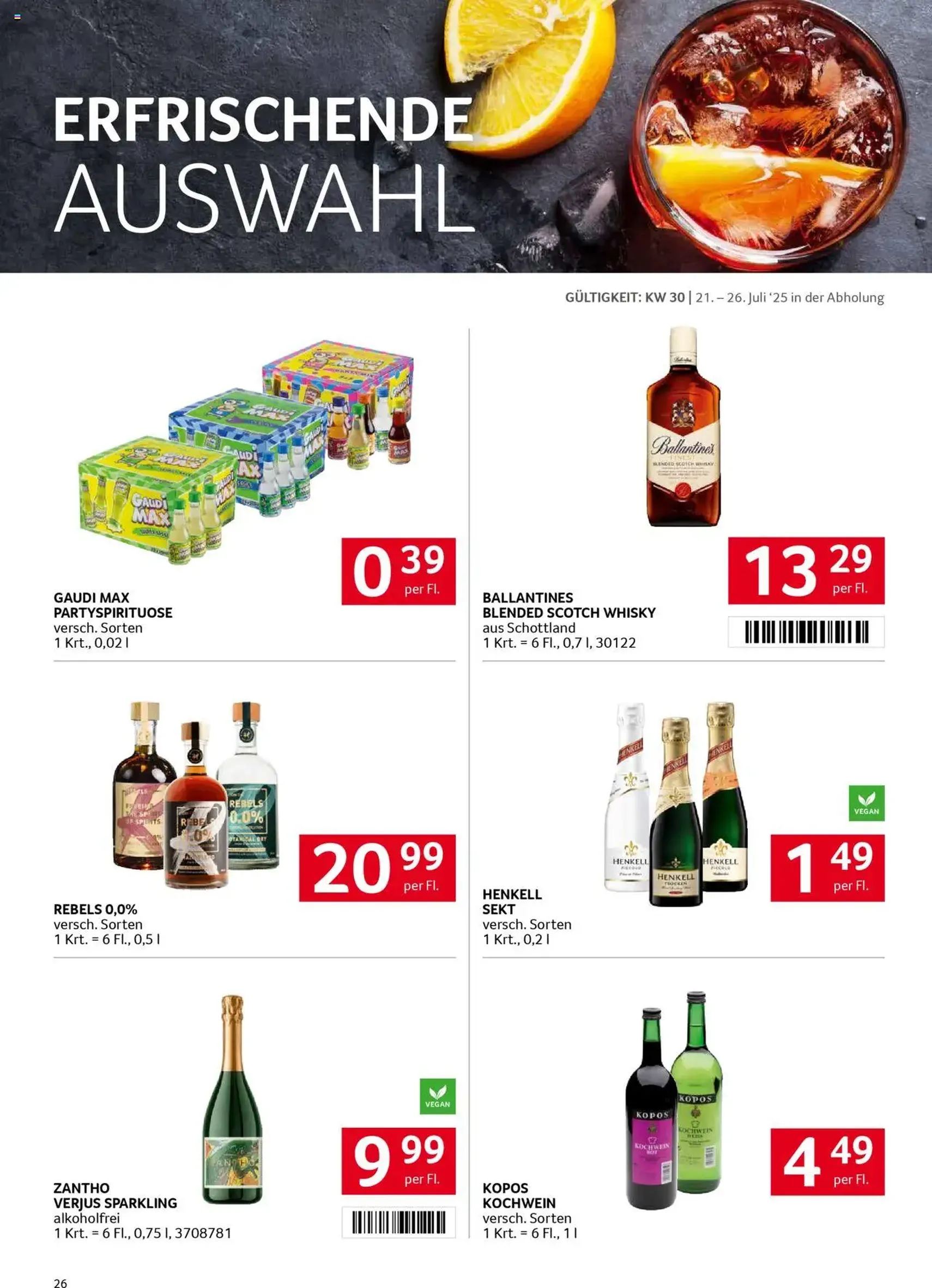 Transgourmet Flugblatt - Gültiger Prospekt ab 20.07.2025, Seite 26 von insgesamt 28 Transgourmet Flugblatt - Gültiger Prospekt ab 20.07.2025, Seite 26 von insgesamt 28