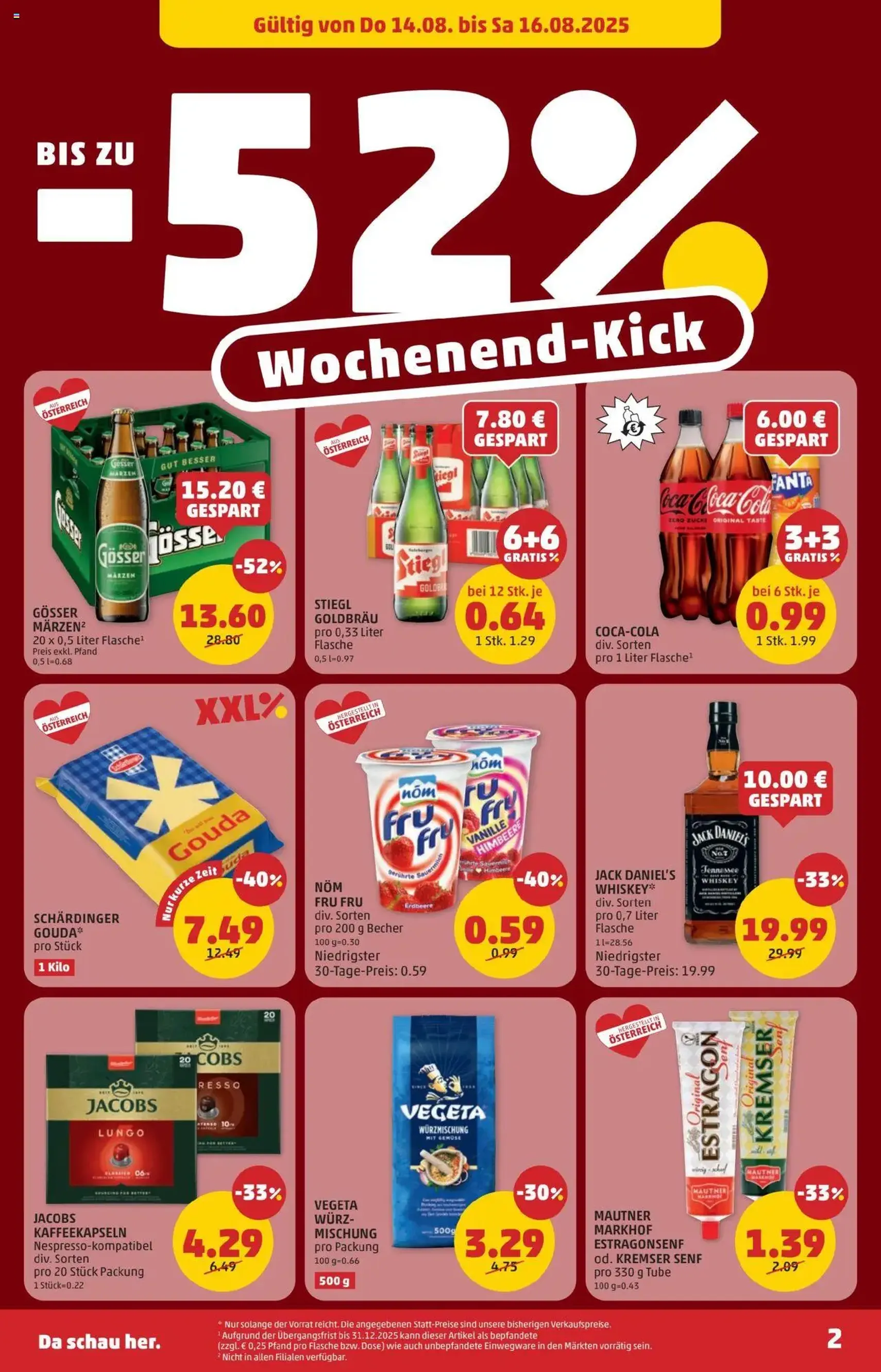 Penny Markt Flugblatt - Gültiger Prospekt ab 14.08.2025, Seite 2 von insgesamt 28 Penny Markt Flugblatt - Gültiger Prospekt ab 14.08.2025, Seite 2 von insgesamt 28