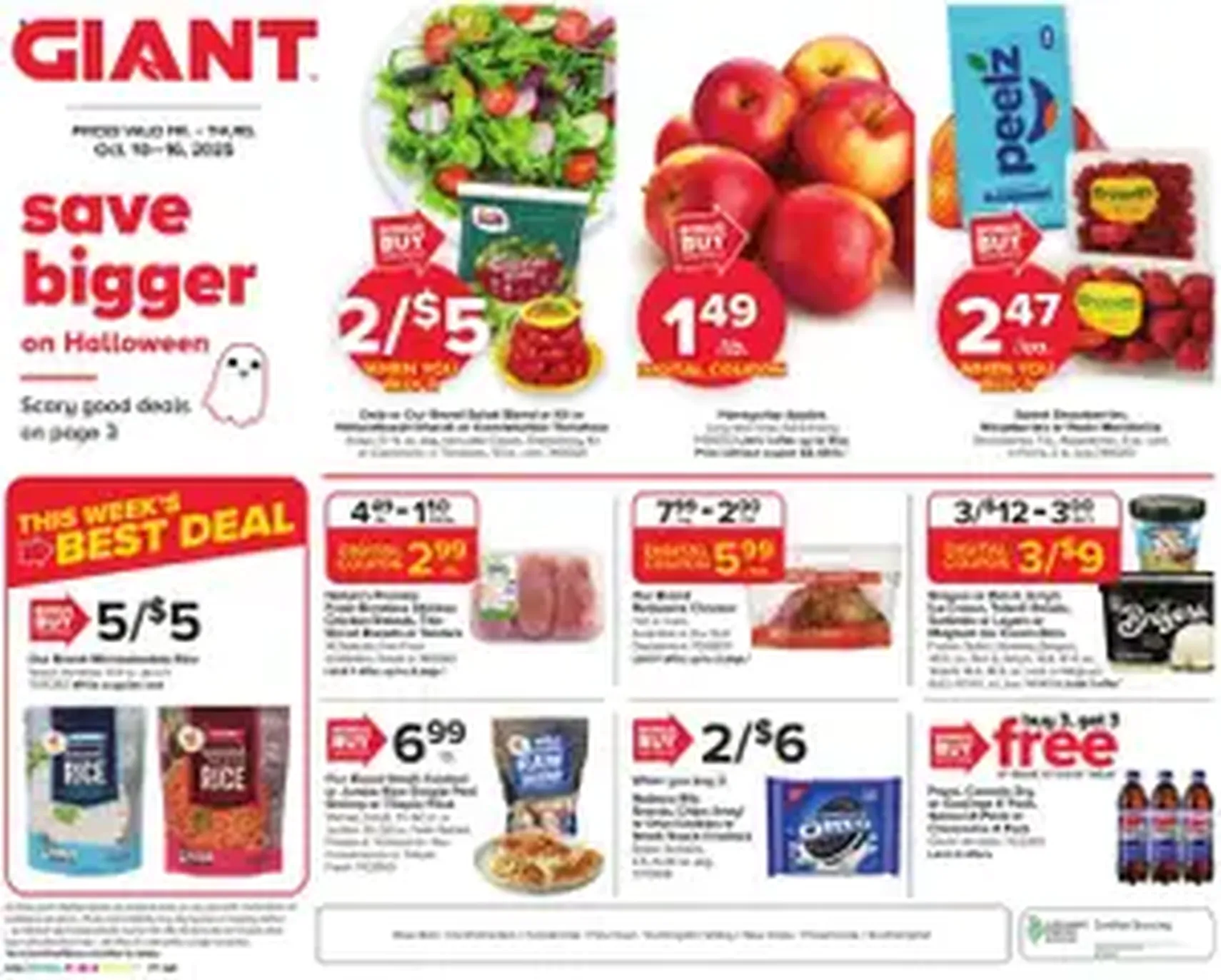 Giant Weekly Ad - valid flyer from 10/10/2025, page 1 of 1