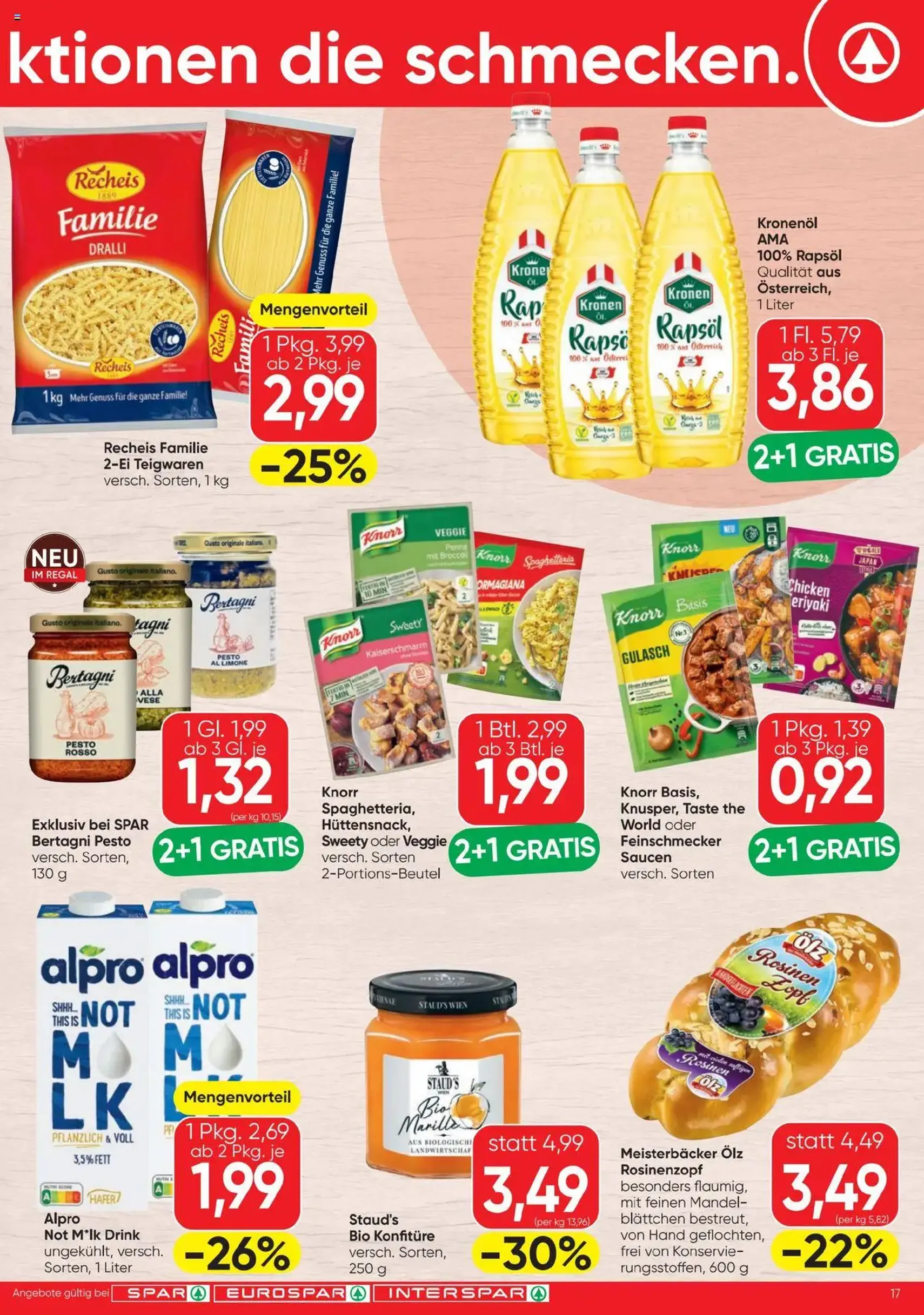 Spar Flugblatt - Gültiger Prospekt ab 28.08.2025, Seite 17 von insgesamt 20 Spar Flugblatt - Gültiger Prospekt ab 28.08.2025, Seite 17 von insgesamt 20