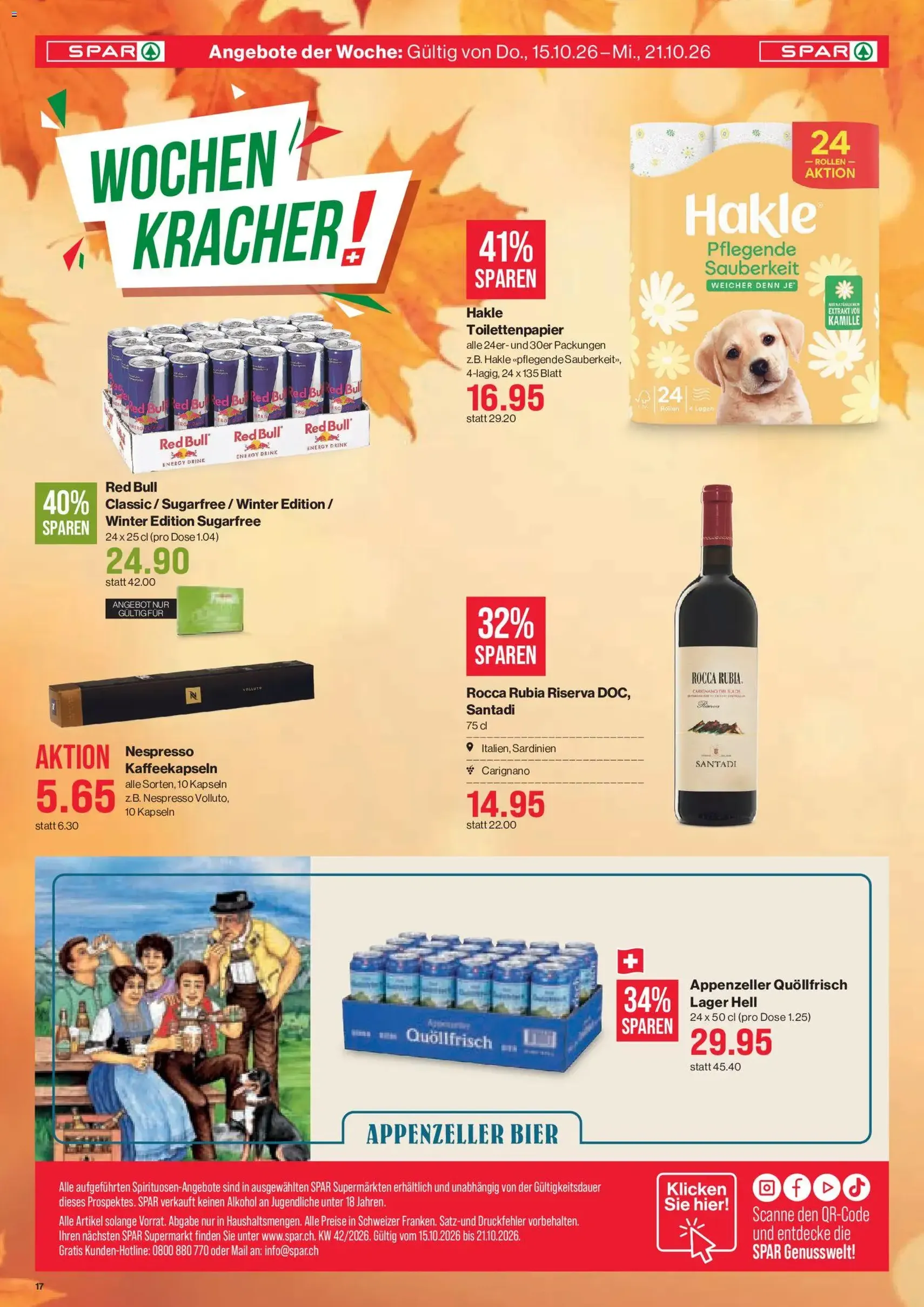 SPAR aktionen - Gültiger Prospekt ab 15.10.2026, Seite 16 von insgesamt 17