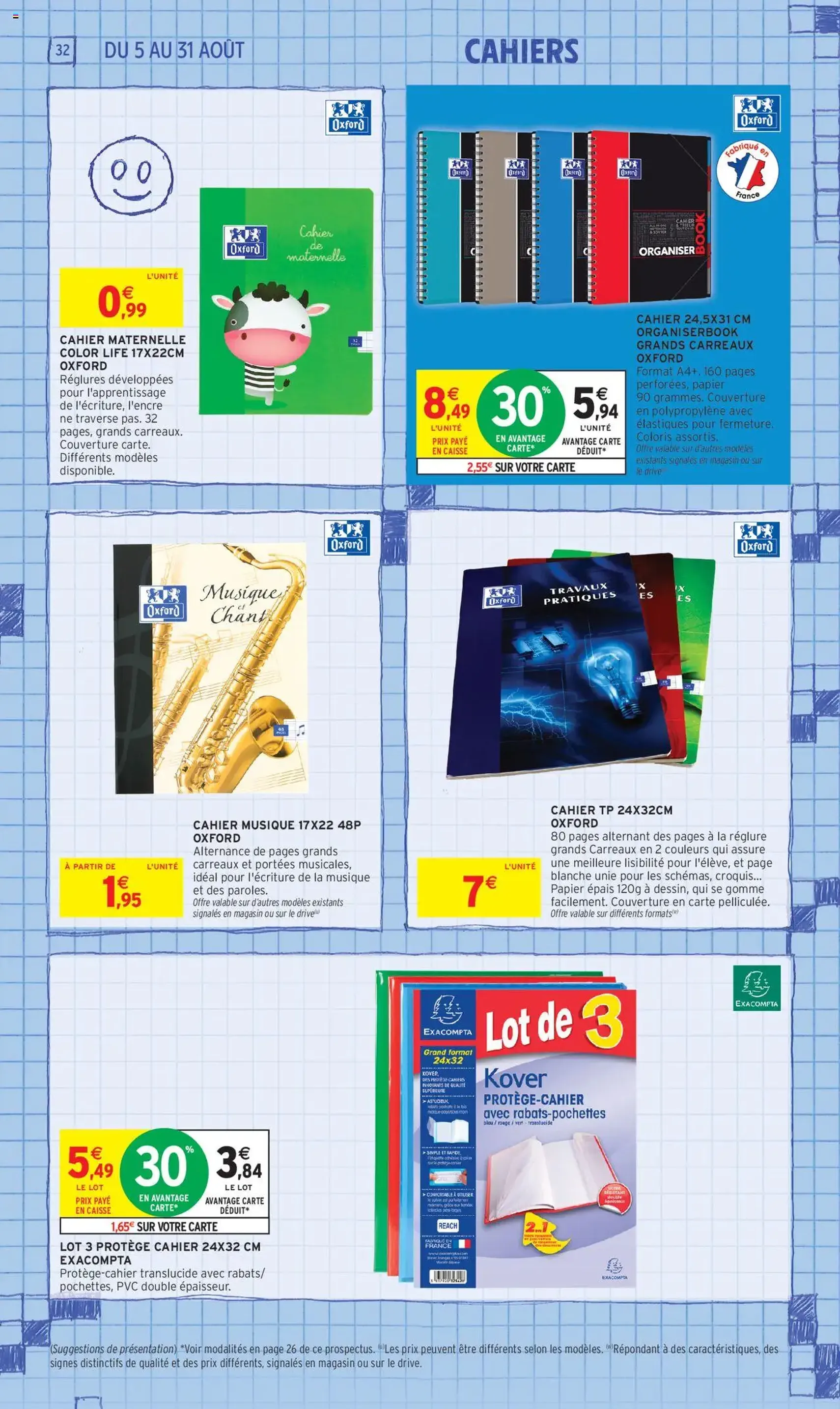 Intermarché - 70% en avantage carte sur une sélection rentrée des classes - brochure valable à partir du 05/08/2025, page 32 sur 60 Intermarché - 70% en avantage carte sur une sélection rentrée des classes - brochure valable à partir du 05/08/2025, page 32 sur 60