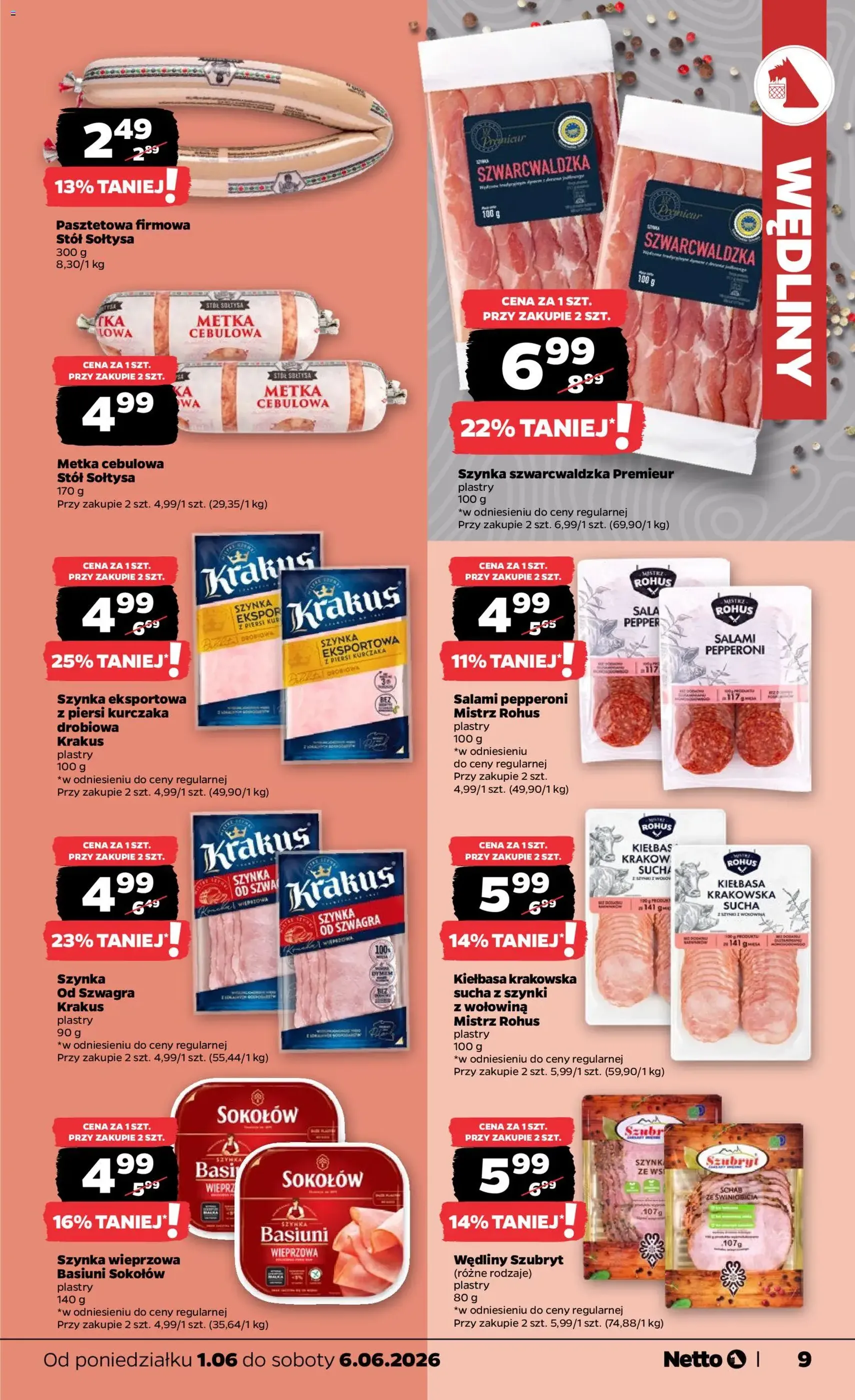 Netto gazetka od poniedziałku spożywcza - ważny gazetka od 01.06.2026 strona 9 z 33