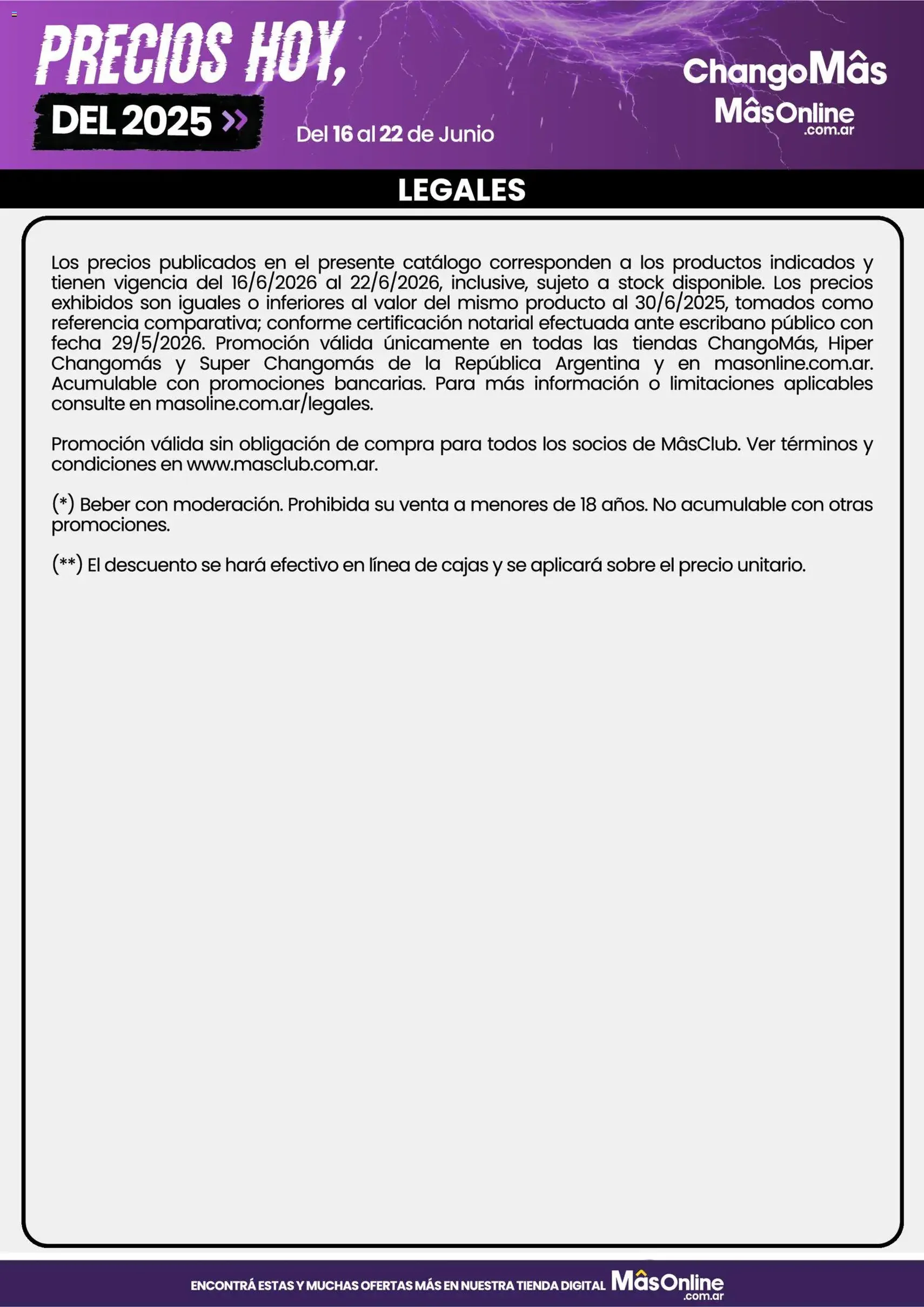 Changomas ofertas - folleto válido desde 16/06/2026 página 7 de 7