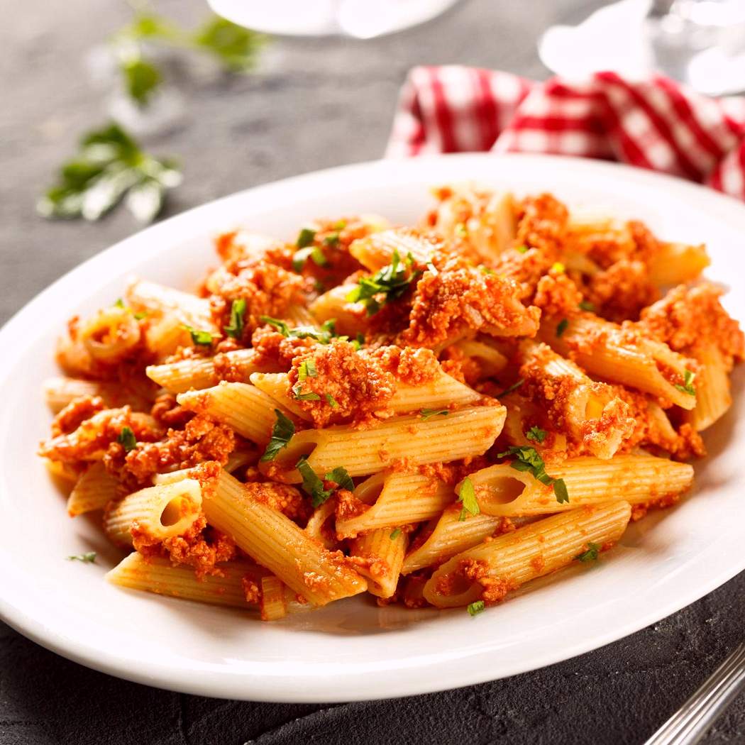 Pasta con carne macinata