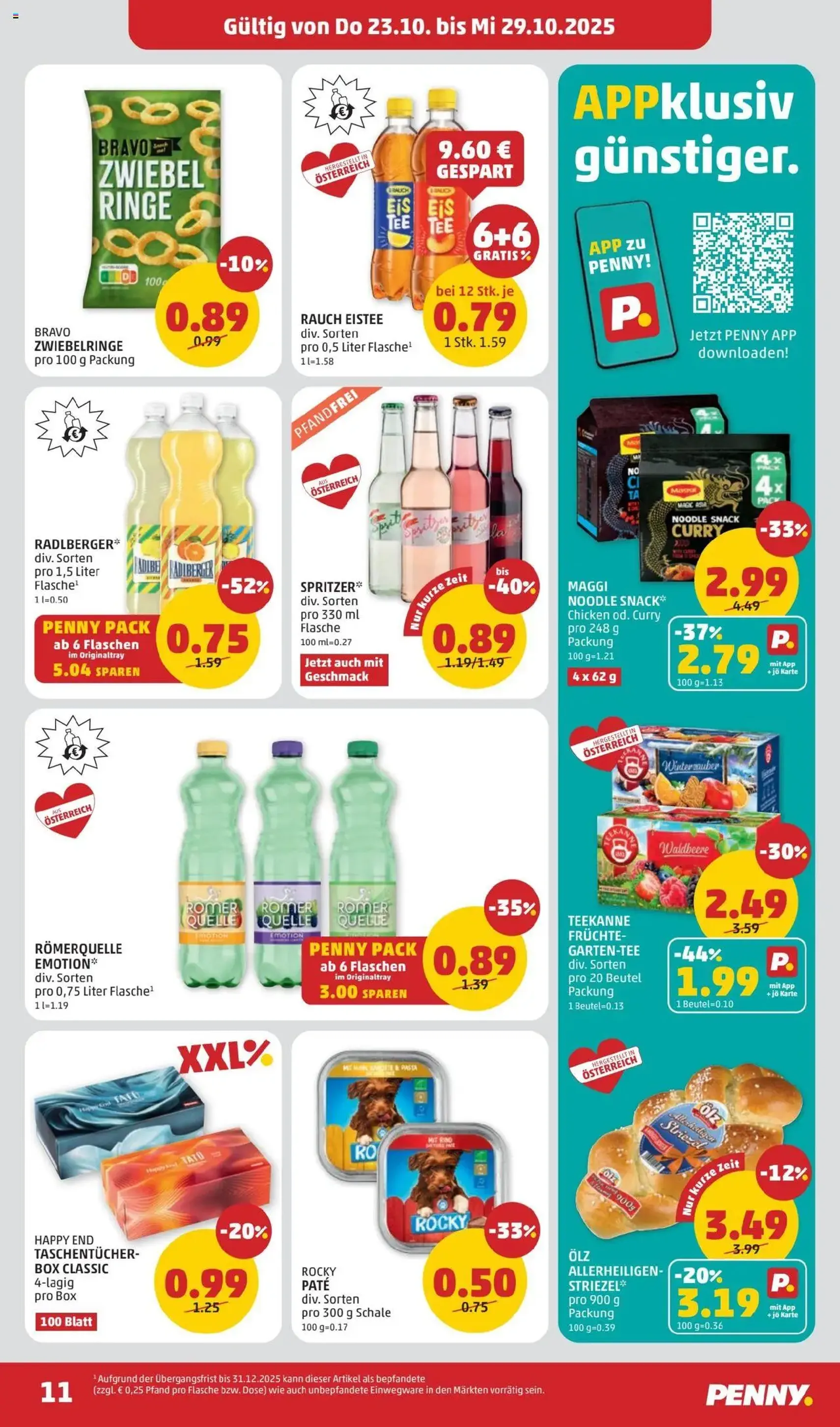 Penny Markt Flugblatt - Gültiger Prospekt ab 23.10.2025, Seite 11 von insgesamt 32 Penny Markt Flugblatt - Gültiger Prospekt ab 23.10.2025, Seite 11 von insgesamt 32