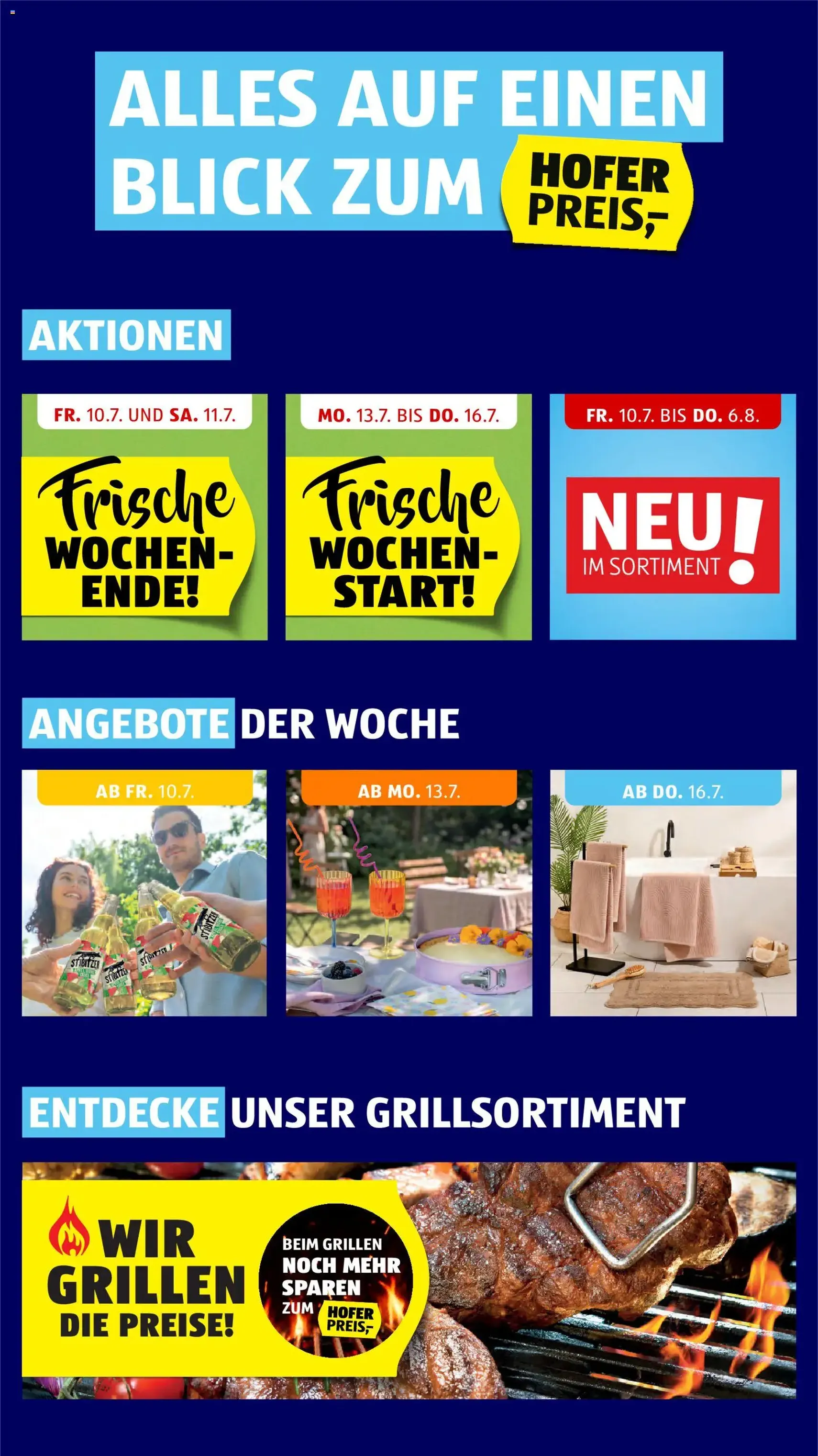Hofer Flugblatt - Gültiger Prospekt ab 10.07.2026, Seite 2 von insgesamt 44