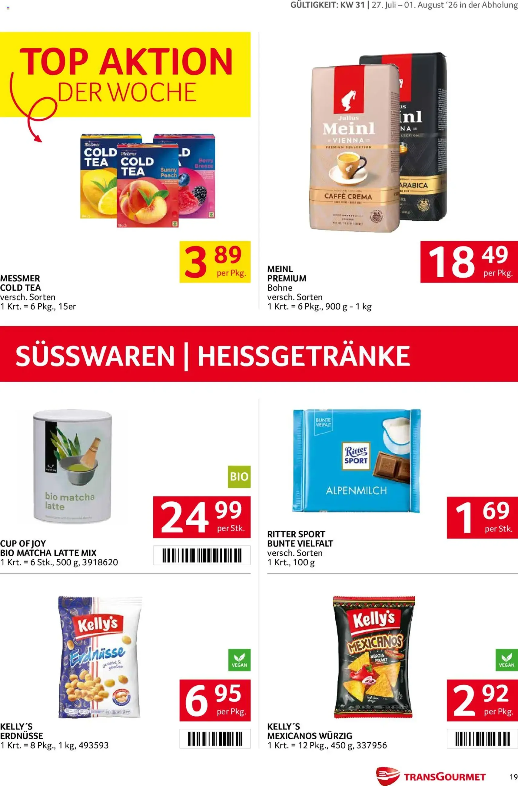 Transgourmet Flugblatt - Gültiger Prospekt ab 27.07.2026, Seite 19 von insgesamt 32