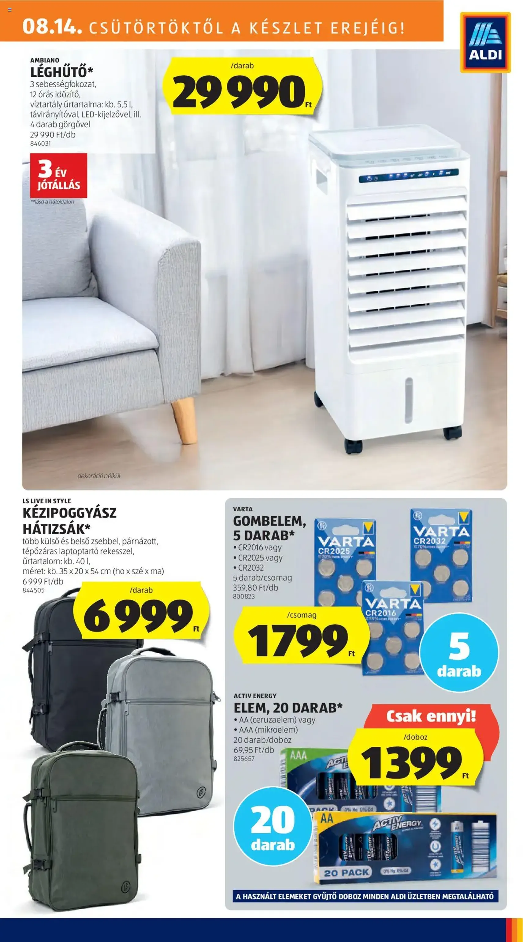 Aldi Akciós újság - 2025.08.14. érvényes szórólap 25 oldal 52 oldalból Aldi Akciós újság - 2025.08.14. érvényes szórólap 25 oldal 52 oldalból